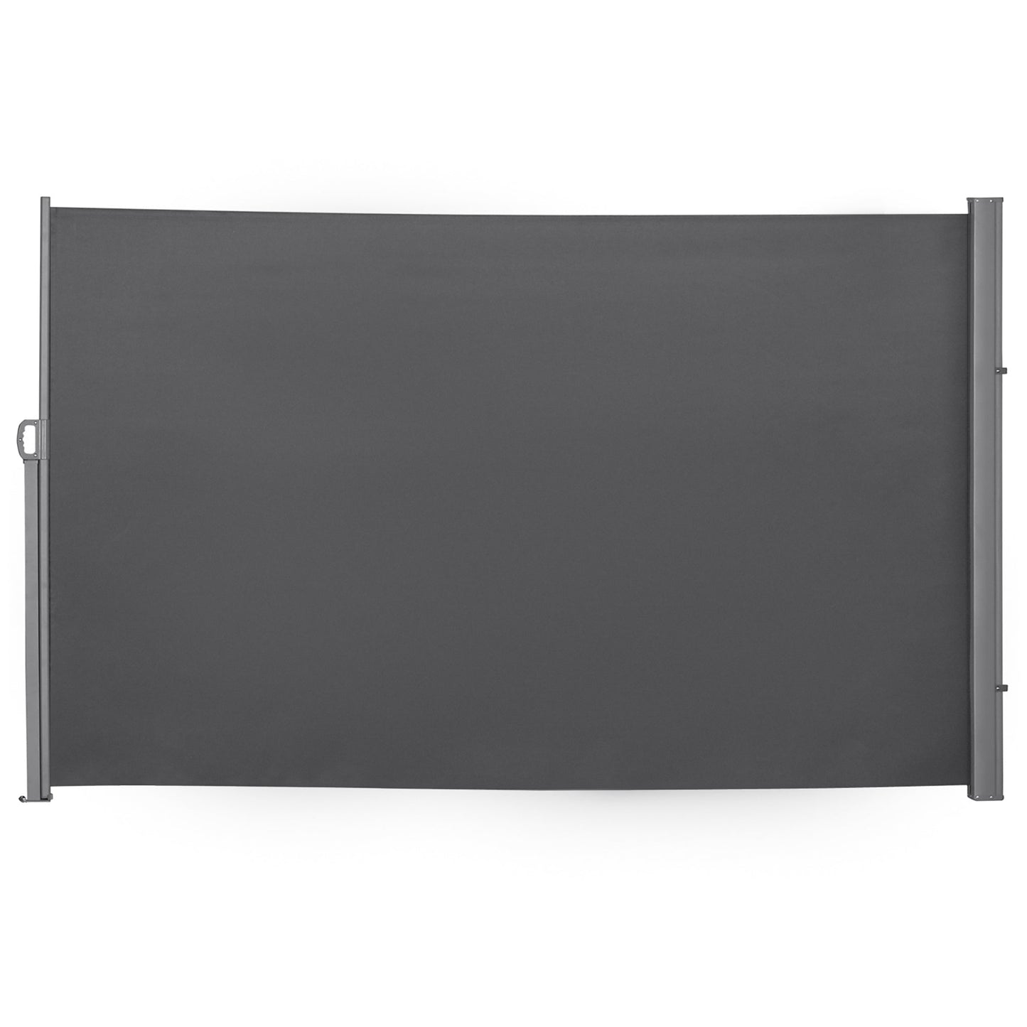 118" x 71" Retractable Side Awning Patio Outdoor Folding Privacy Screen with Resistance to UV Rays & Wind, Grey