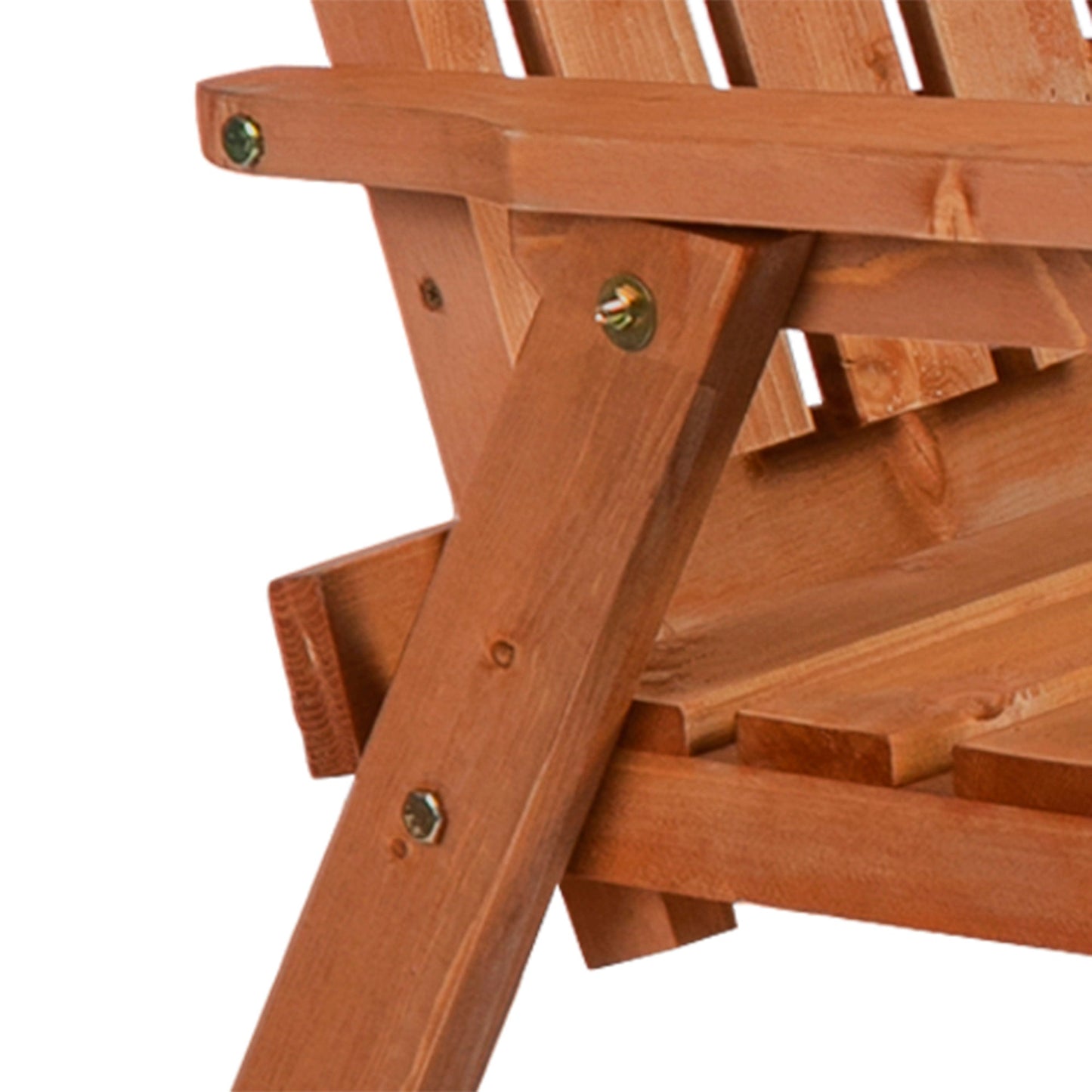 2-Seater Outdoor Wooden Bench with Middle Table and Umbrella Hole, Garden Bench for 2 Persons, Patio Loveseat with Slatted Seat and Back, Orange