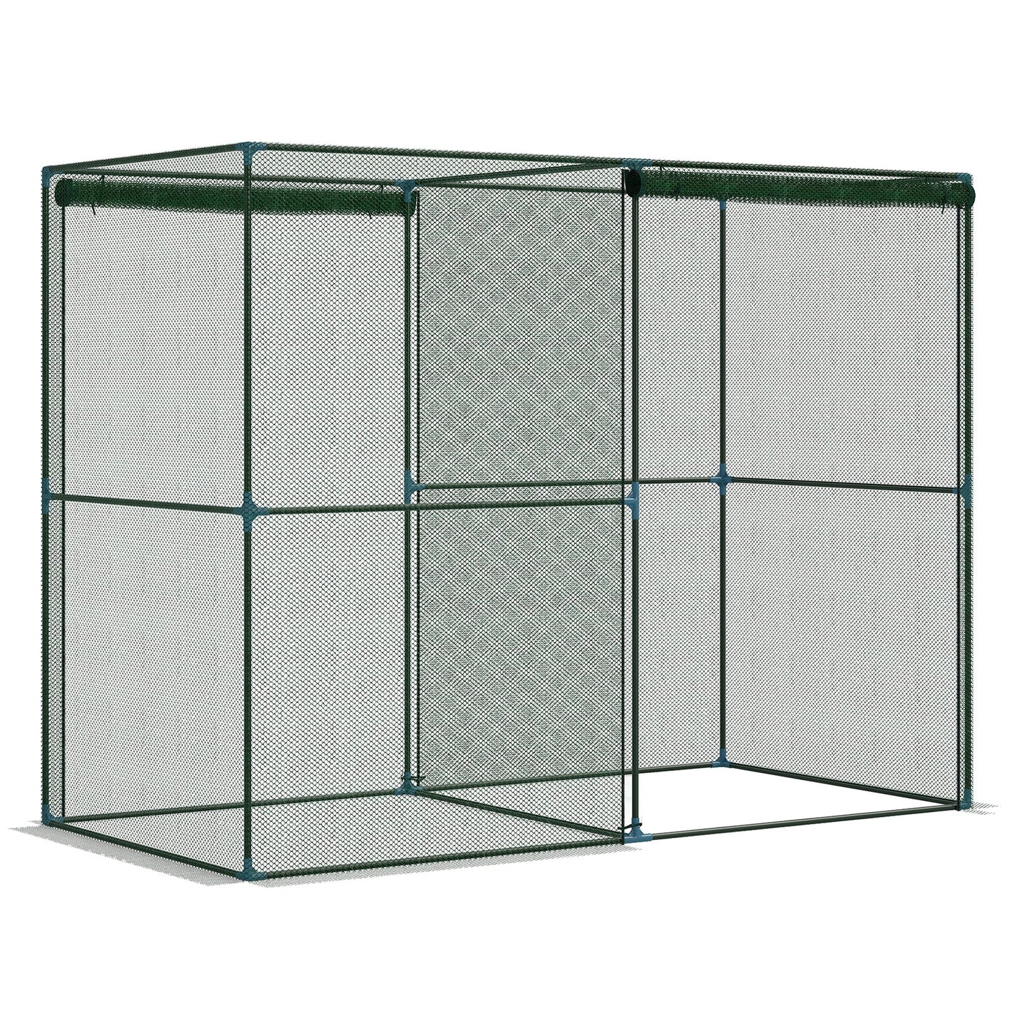 8' x 4' Crop Cage, Plant Protection Tent with Zippered Doors for Vegetable Garden, Backyard, Green