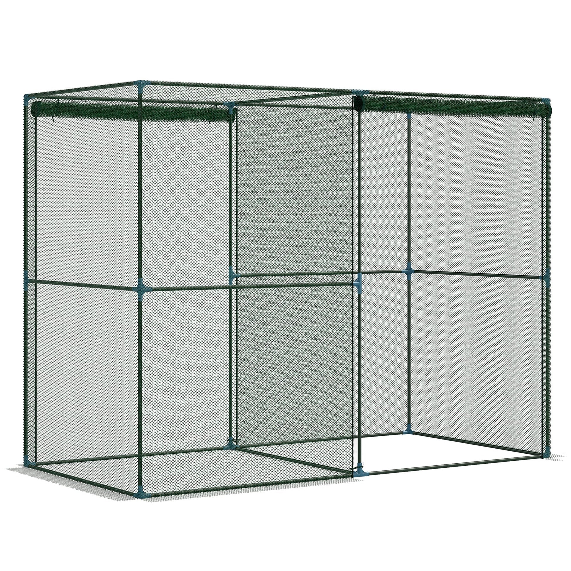 8' x 4' Crop Cage, Plant Protection Tent with Zippered Doors for Vegetable Garden, Backyard, Green