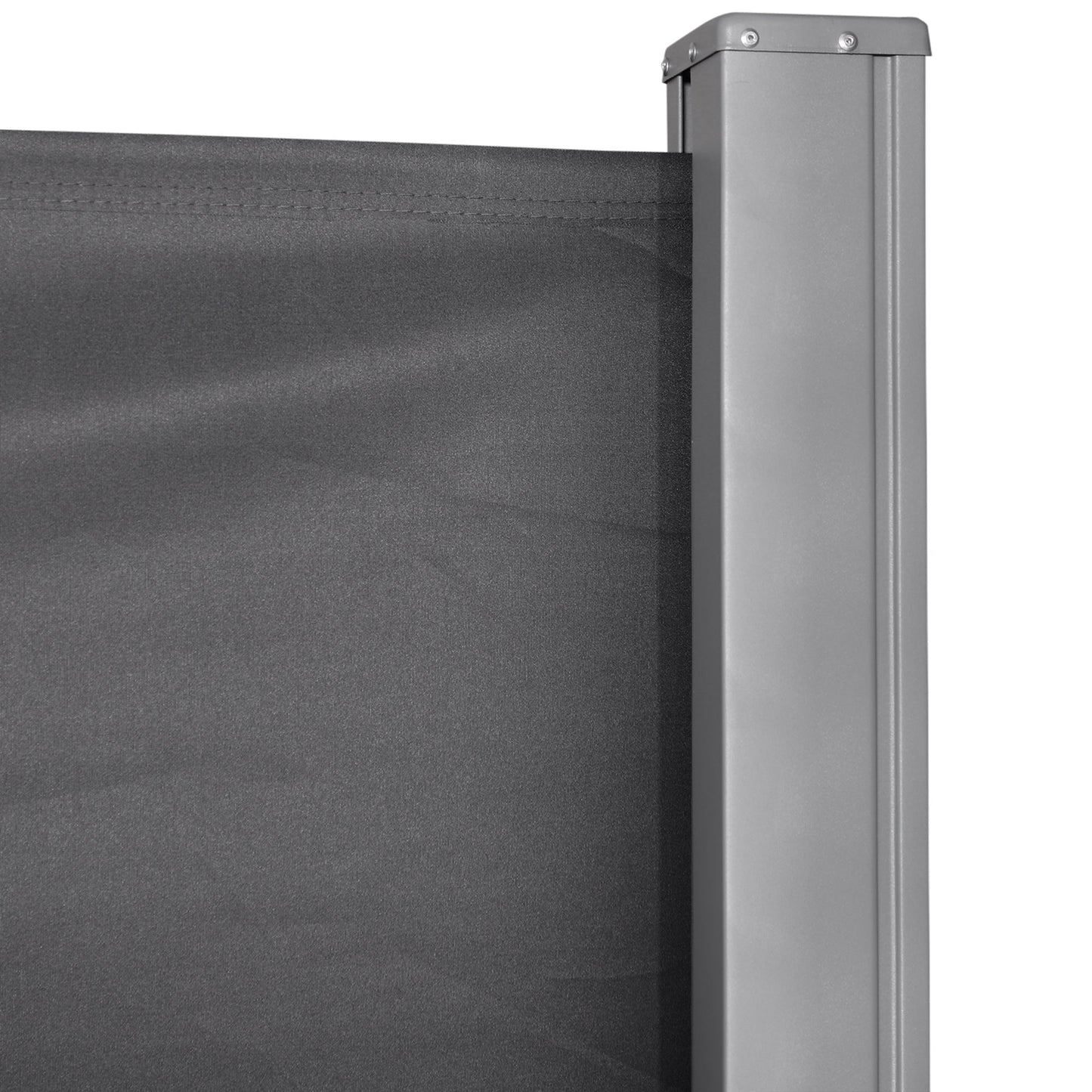 118" x 63" Retractable Side Awning Patio Outdoor Folding Privacy Screen with Resistance to UV Rays & Wind, Grey
