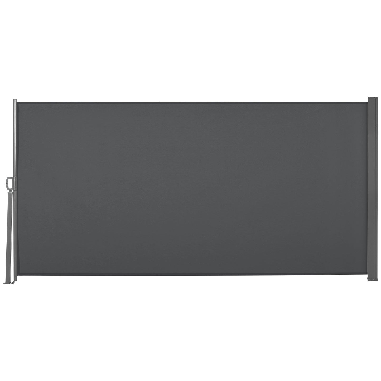 118" x 63" Retractable Side Awning Patio Outdoor Folding Privacy Screen with Resistance to UV Rays & Wind, Grey