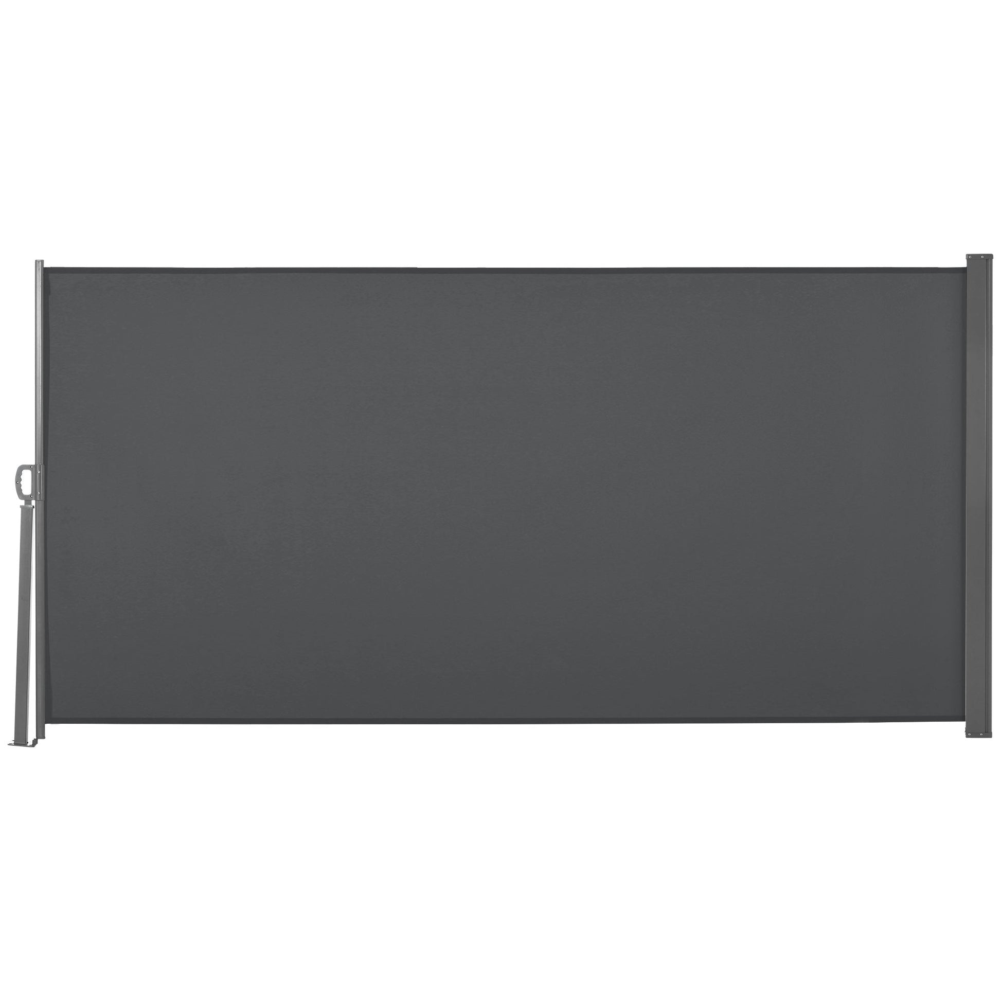 118" x 63" Retractable Side Awning Patio Outdoor Folding Privacy Screen with Resistance to UV Rays & Wind, Grey
