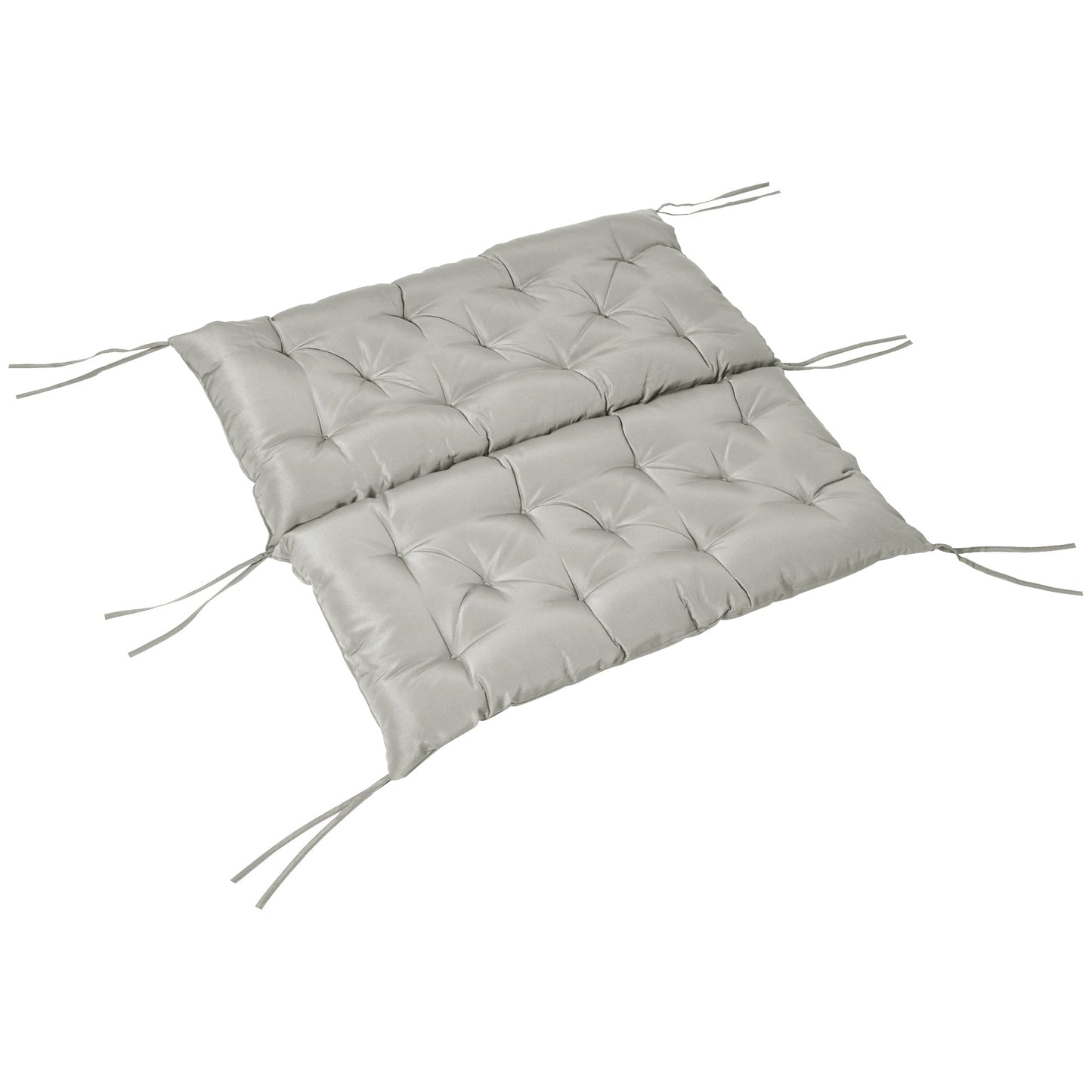 Porch Swing Cushion Garden Bench Cushion with Backrest, Non-Slip 2-Seater Thick Pad, Swing Chair Mat Replacement for Indoor and Outdoor, 39.4" x 38.6", Light Grey