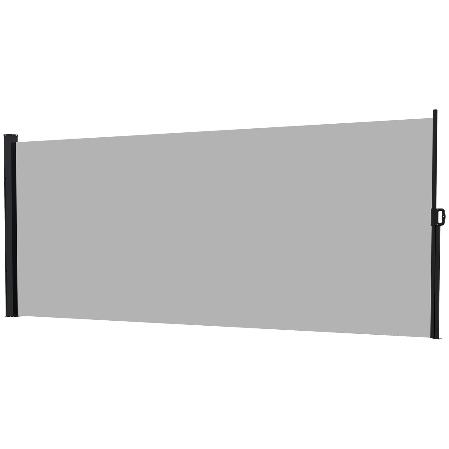 13' x 5' Retractable Side Awning, Garden Privacy Screen Divider, Full Cassette Windbreaker for Hot Tub, Balcony, Terrace, Pool, Light Grey