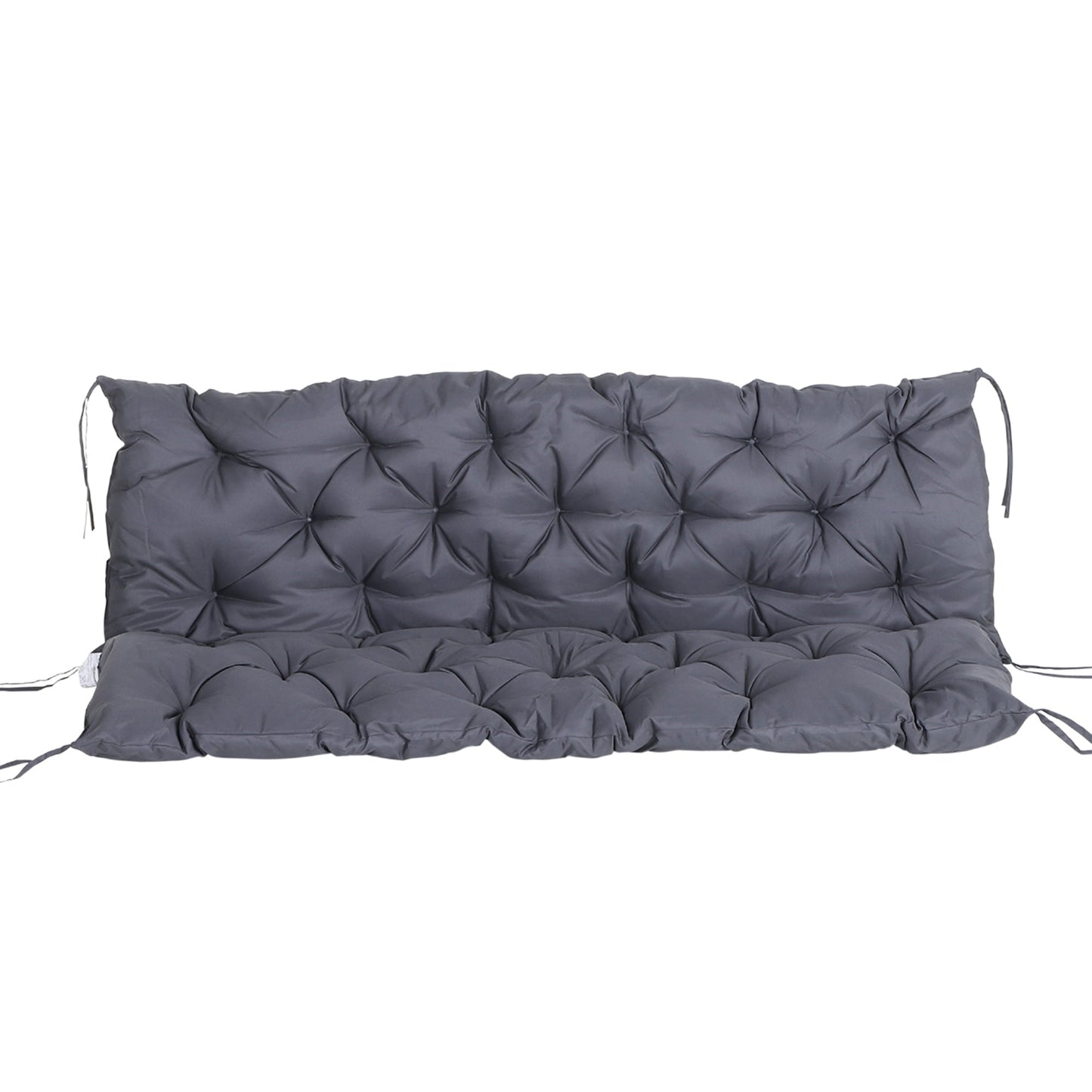 Porch Swing Cushion Garden Bench Cushion with Backrest, Non-Slip 3-Seater Thick Pad, Swing Chair Mat Replacement for Indoor and Outdoor, 59.1" x 38.6", Dark Grey