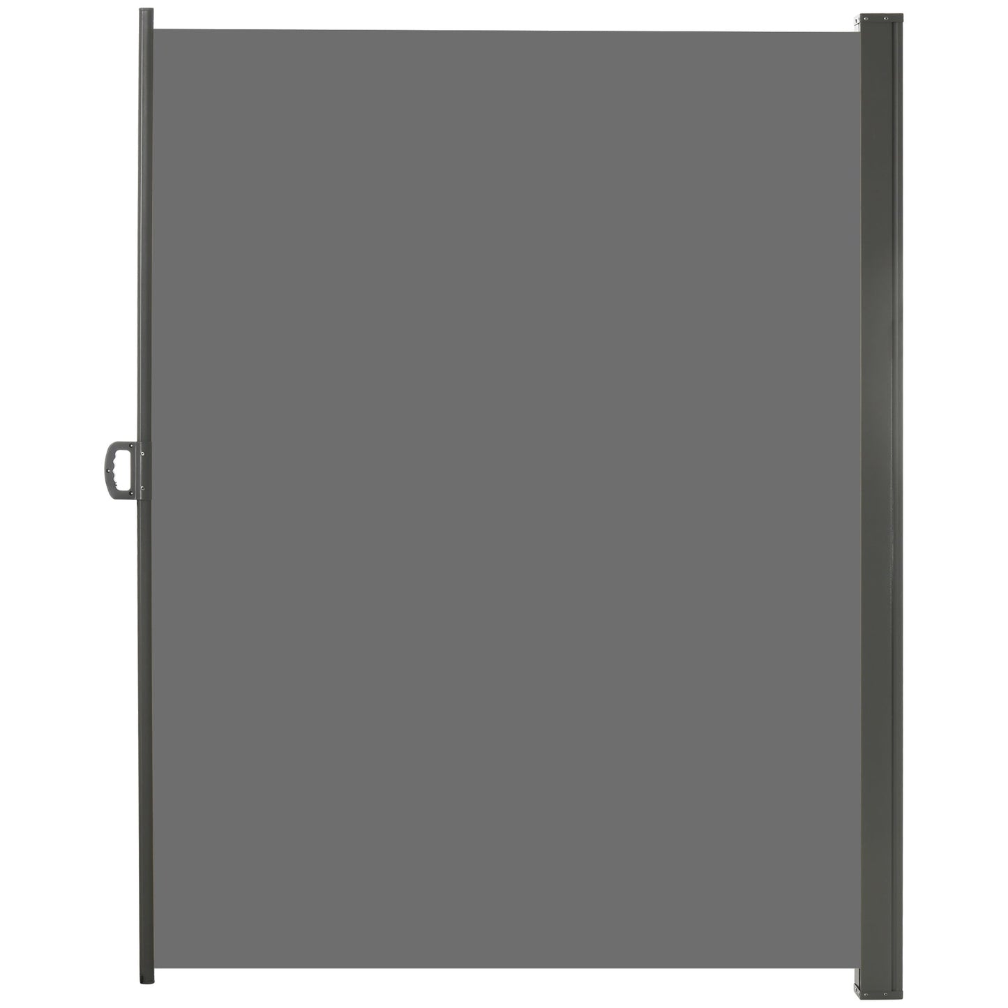 118" x 79" Retractable Side Awning Patio Outdoor Folding Privacy Screen with Resistance to UV Rays & Wind, Light Grey