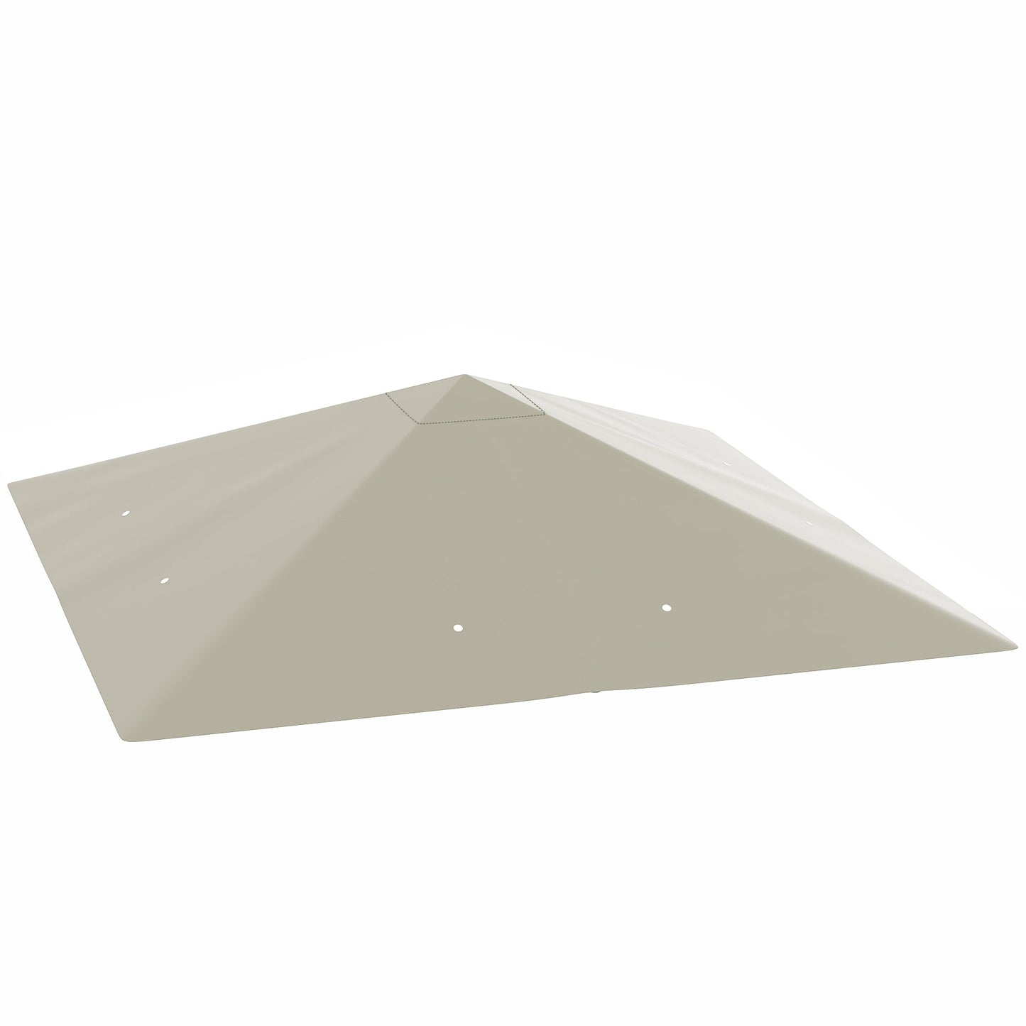 10' x 10' Gazebo Replacement Canopy Cover, Outdoor Gazebo Roof Replacement with Drain Holes, Water Resistant Plastic Coating, 370g/㎡, UPF30+, TOP COVER ONLY, Grey