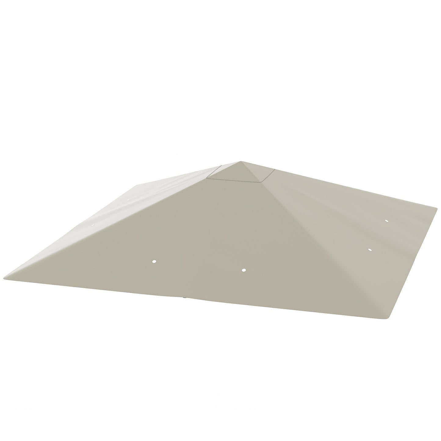 10' x 10' Gazebo Replacement Canopy Cover, Outdoor Gazebo Roof Replacement with Drain Holes, Water Resistant Plastic Coating, 370g/㎡, UPF30+, TOP COVER ONLY, Grey