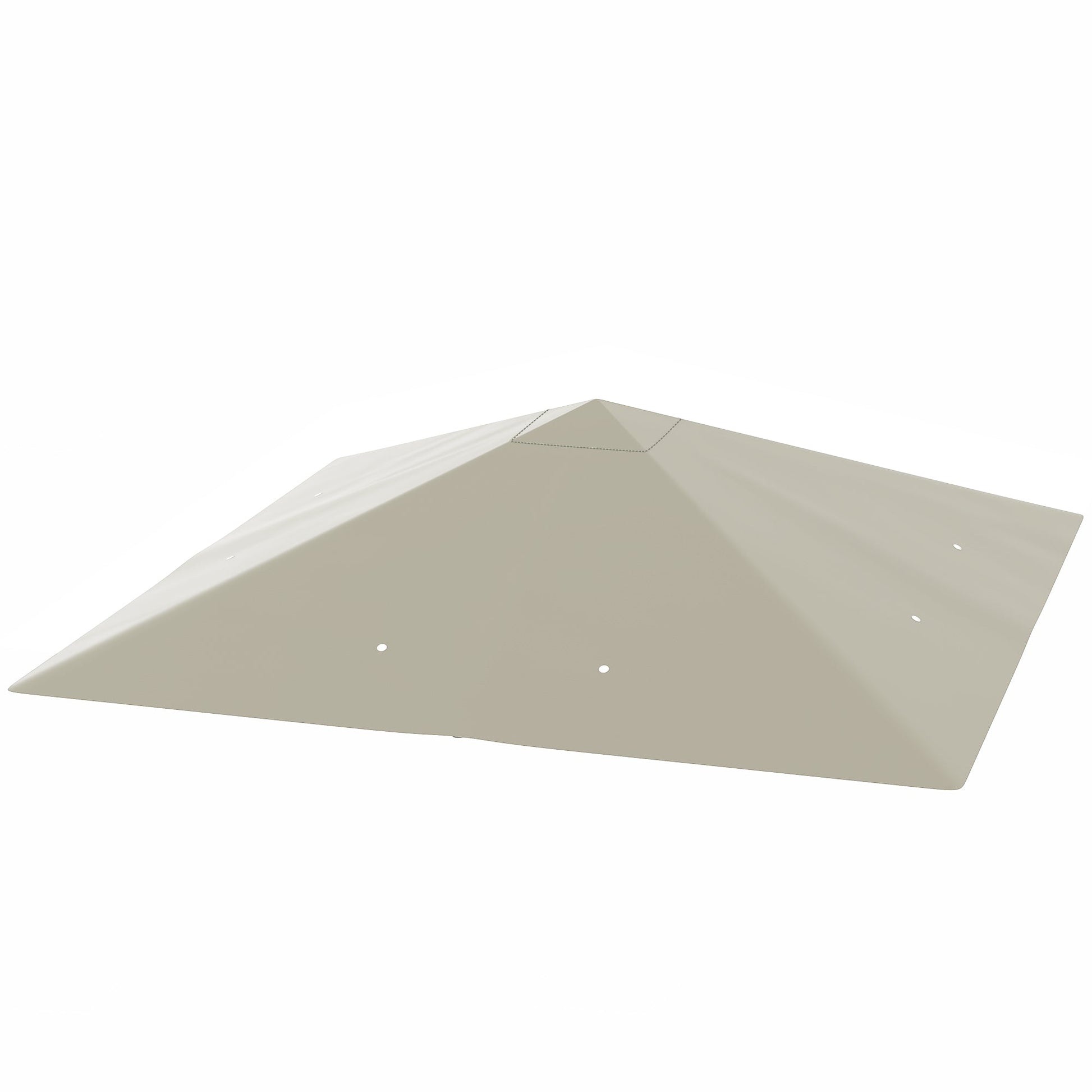 10' x 10' Gazebo Replacement Canopy Cover, Outdoor Gazebo Roof Replacement with Drain Holes, Water Resistant Plastic Coating, 370g/㎡, UPF30+, TOP COVER ONLY, Grey