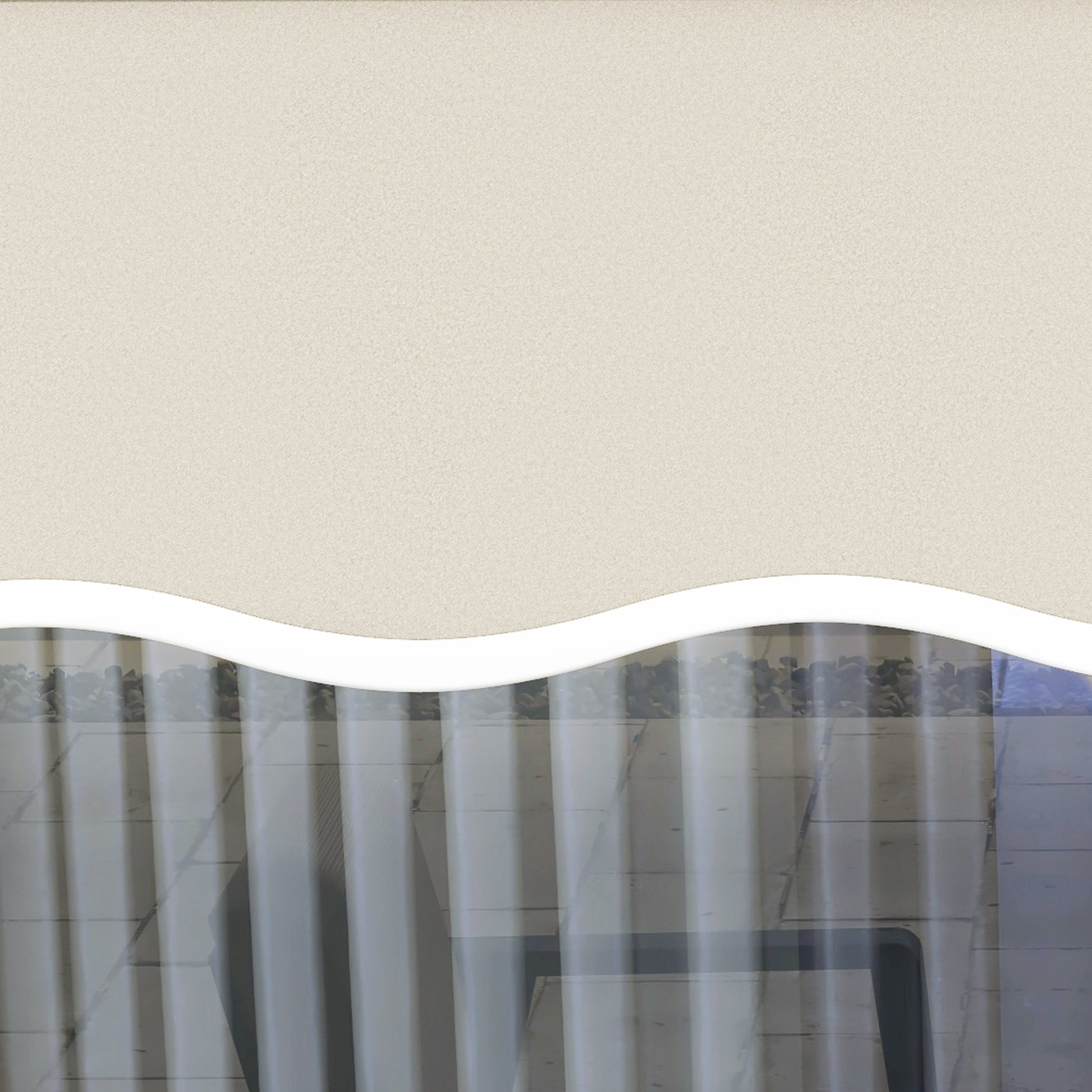 11' x 8' Retractable Awning Fabric Replacement Outdoor Sunshade Canopy Awning Cover, UV Protection, Cream White