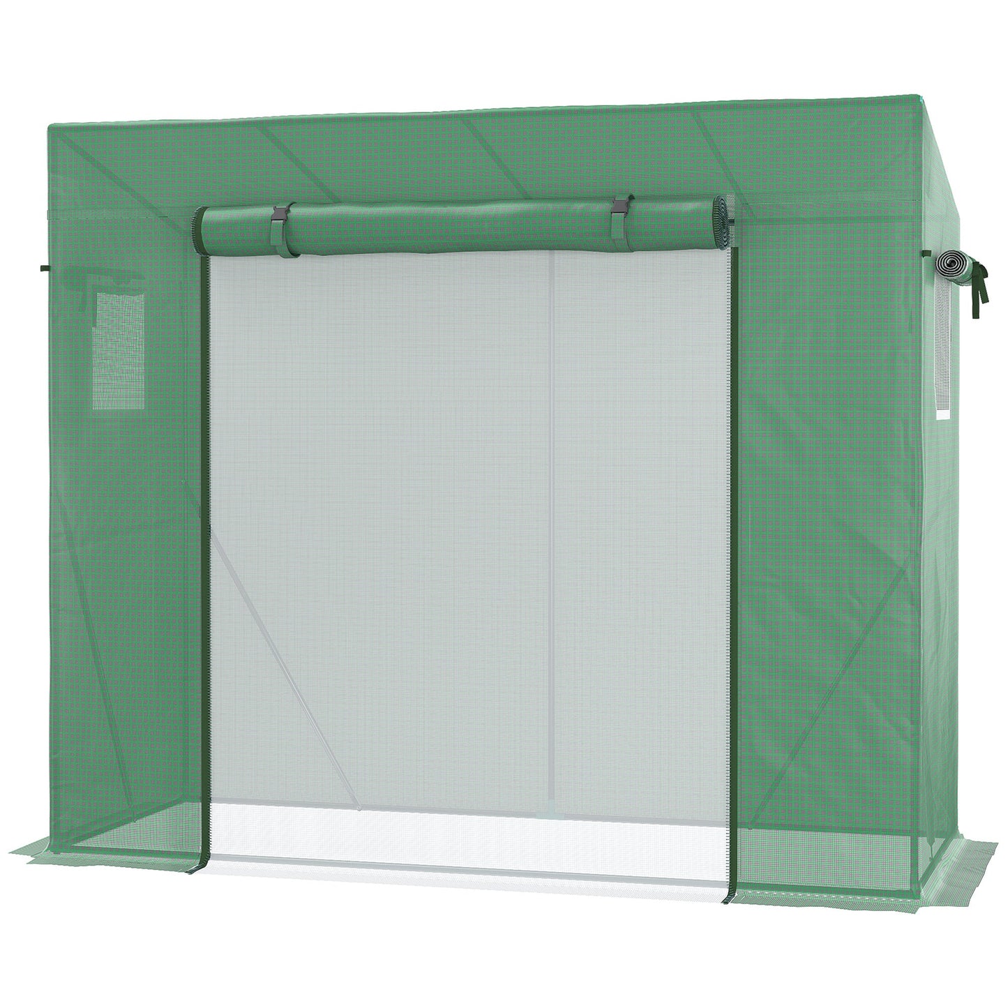 6.6' x 2.5' x 5.5' Walk-in Greenhouse Patio Hot House Plants Flowers Herbs Tomato Grow with Steel Frame Door Window Garden Balcony Patio Green
