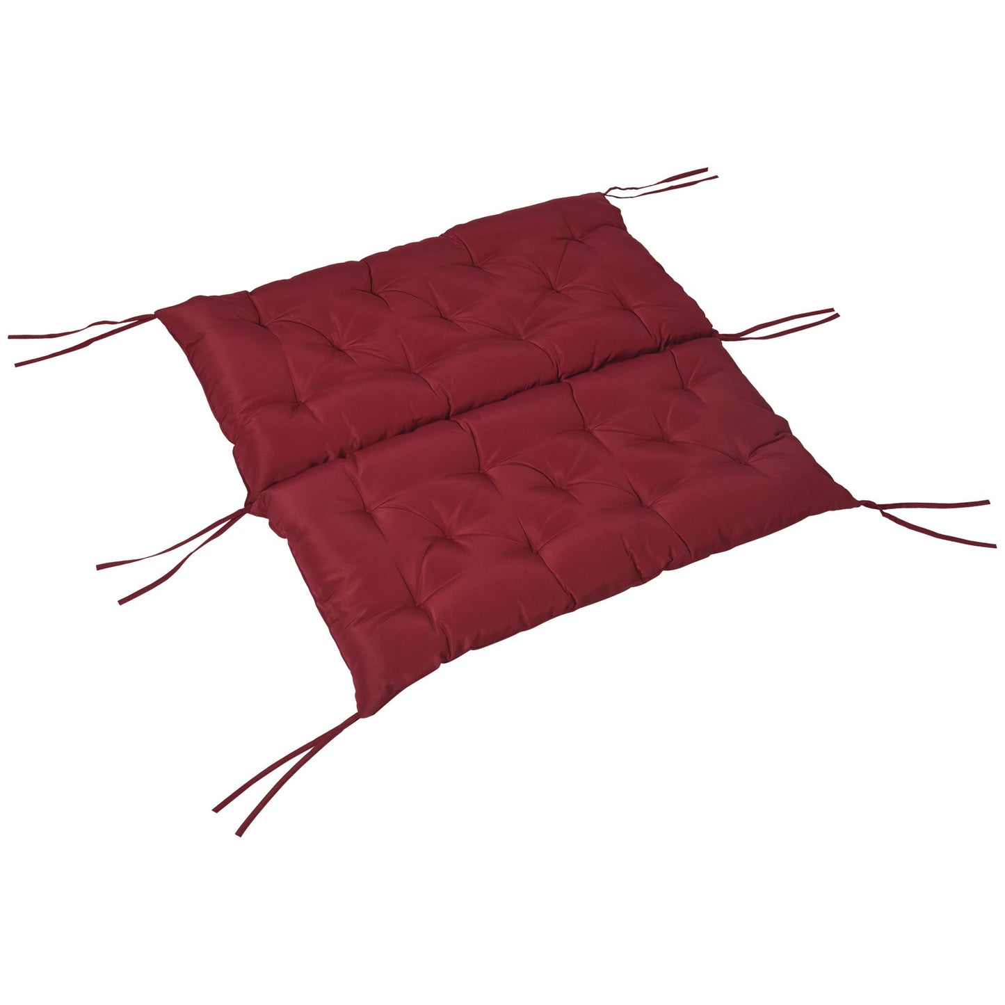 Porch Swing Cushion Garden Bench Cushion with Backrest, Non-Slip 2-Seater Thick Pad, Swing Chair Mat Replacement for Indoor and Outdoor, 39.4" x 38.6", Wine Red