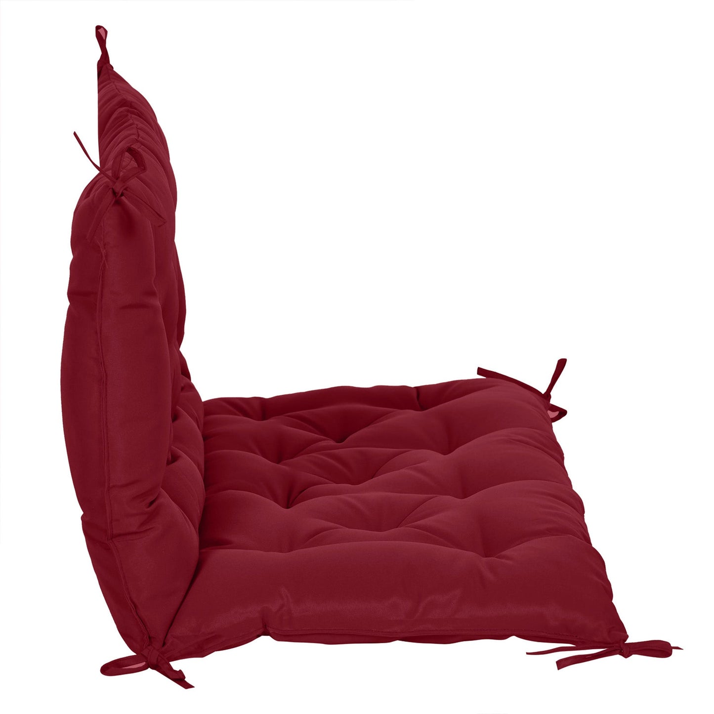 Porch Swing Cushion Garden Bench Cushion with Backrest, Non-Slip 2-Seater Thick Pad, Swing Chair Mat Replacement for Indoor and Outdoor, 39.4" x 38.6", Wine Red