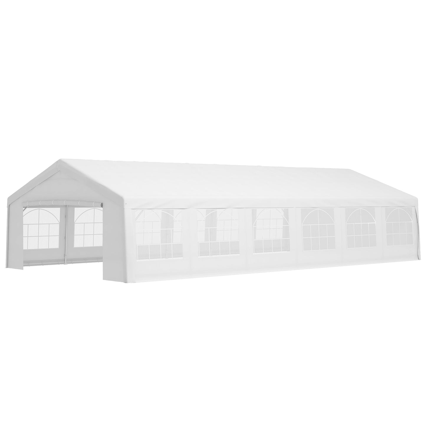 40' x 20' Large Outdoor Party Event Tent Patio Gazebo Canopy with Removable Sidewall, White