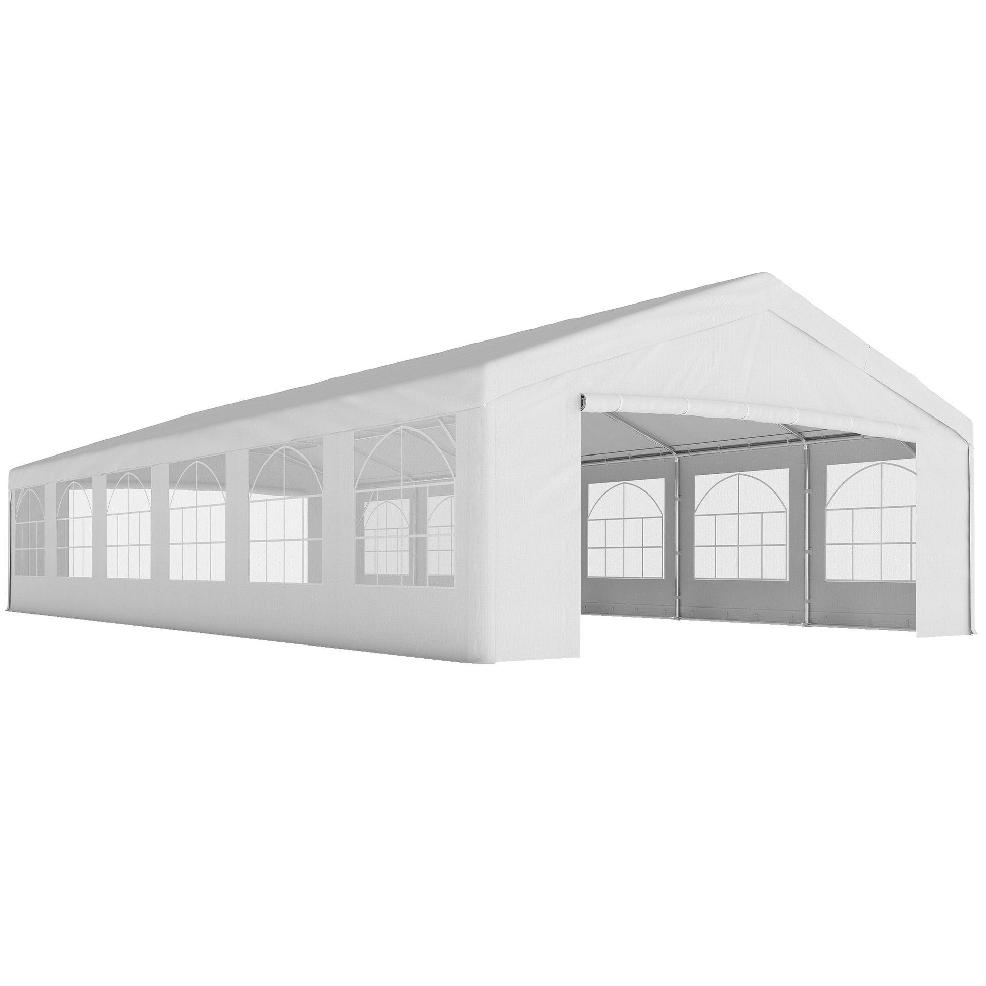 40'x20' Heavy Duty Large Party Tent & Carport with Removable Sidewalls, Windows, Portable Garage Canopy Tent, Sun Shade Shelter for Parties Wedding Outdoor Events, White