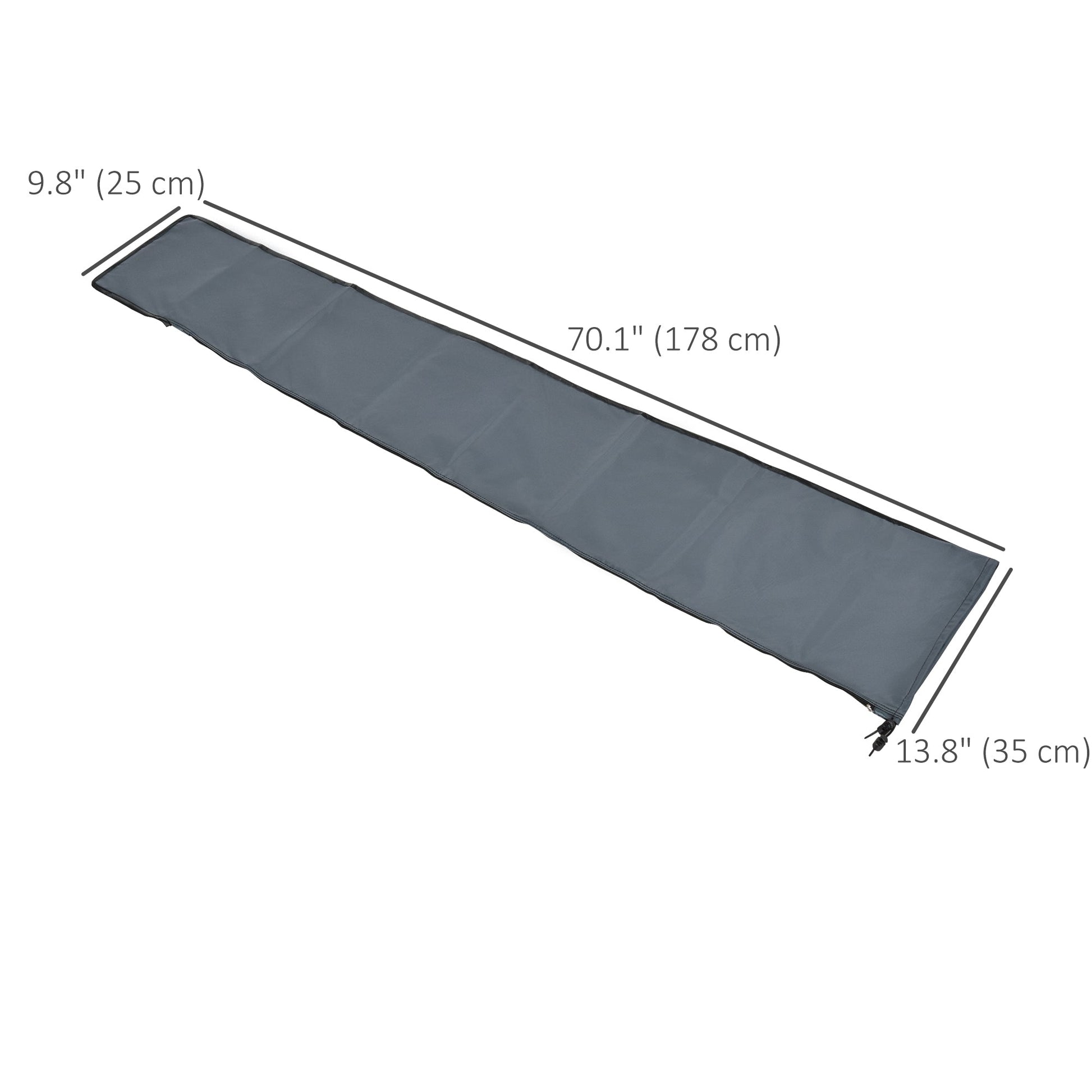 Parasol Cover, Cantilever Umbrella Protector with Zipper for Outdoor, Garden, Patio, Grey