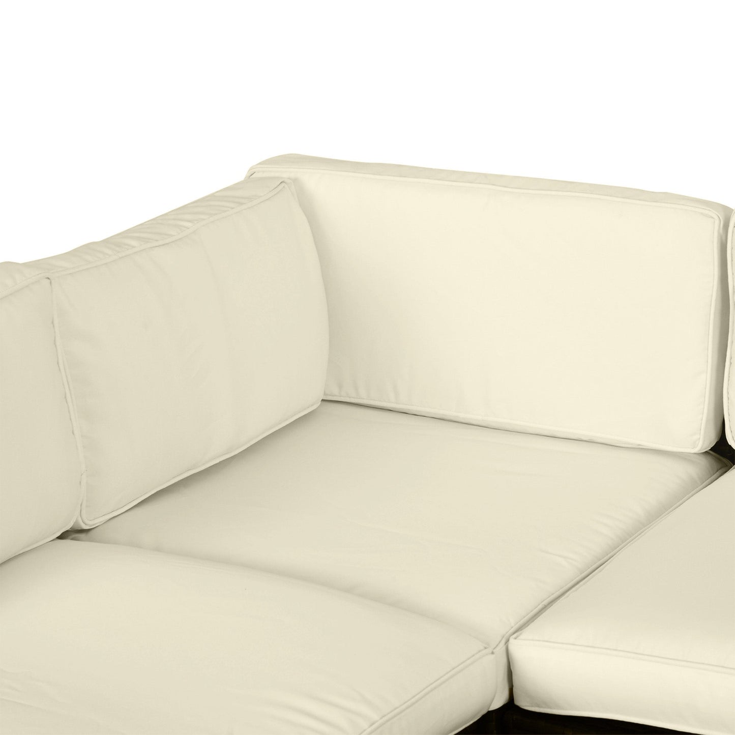 14Pcs Outdoor Cushion Covers, Patio Cushion Covers Replacement for Rattan Sofa Set - No Cushion Included, Cream White