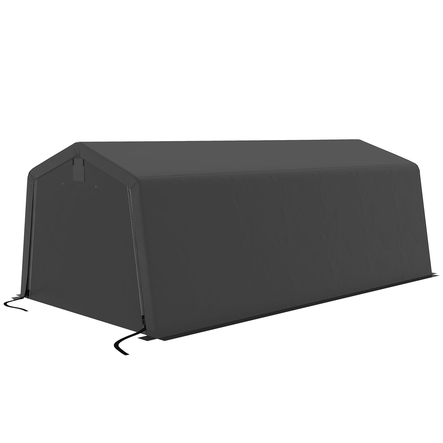 11' x 20' Heavy Duty Carport, Portable Garage Canopy Tent with 2 Ventilation Windows and Large Door, for Car, Truck, Boat, Motorcycle, Bike, Garden Tools, Dark Grey