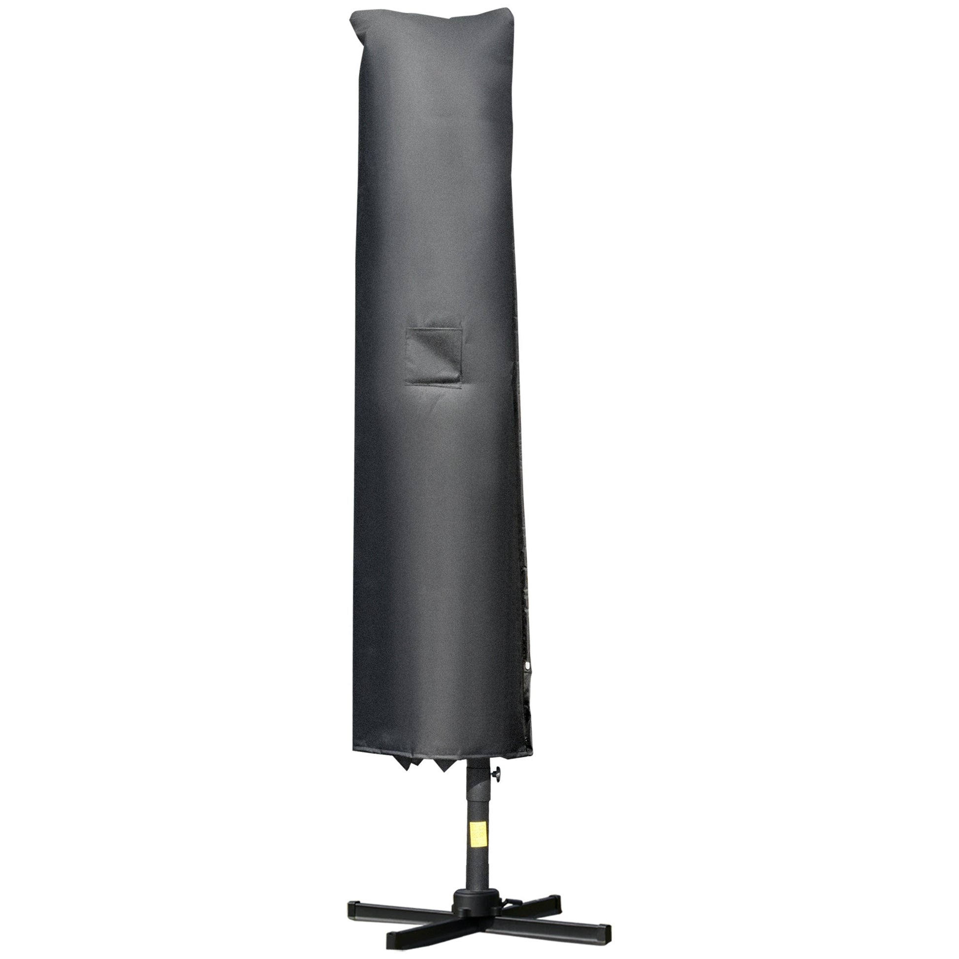 10' x 10' Cantilever Patio Umbrella, Double Top Square Offset Umbrella with 360° Rotation, 5 Adjustable Tilt Angles, Umbrella Cover, Aluminum Pole and Ribs, Charcoal Grey