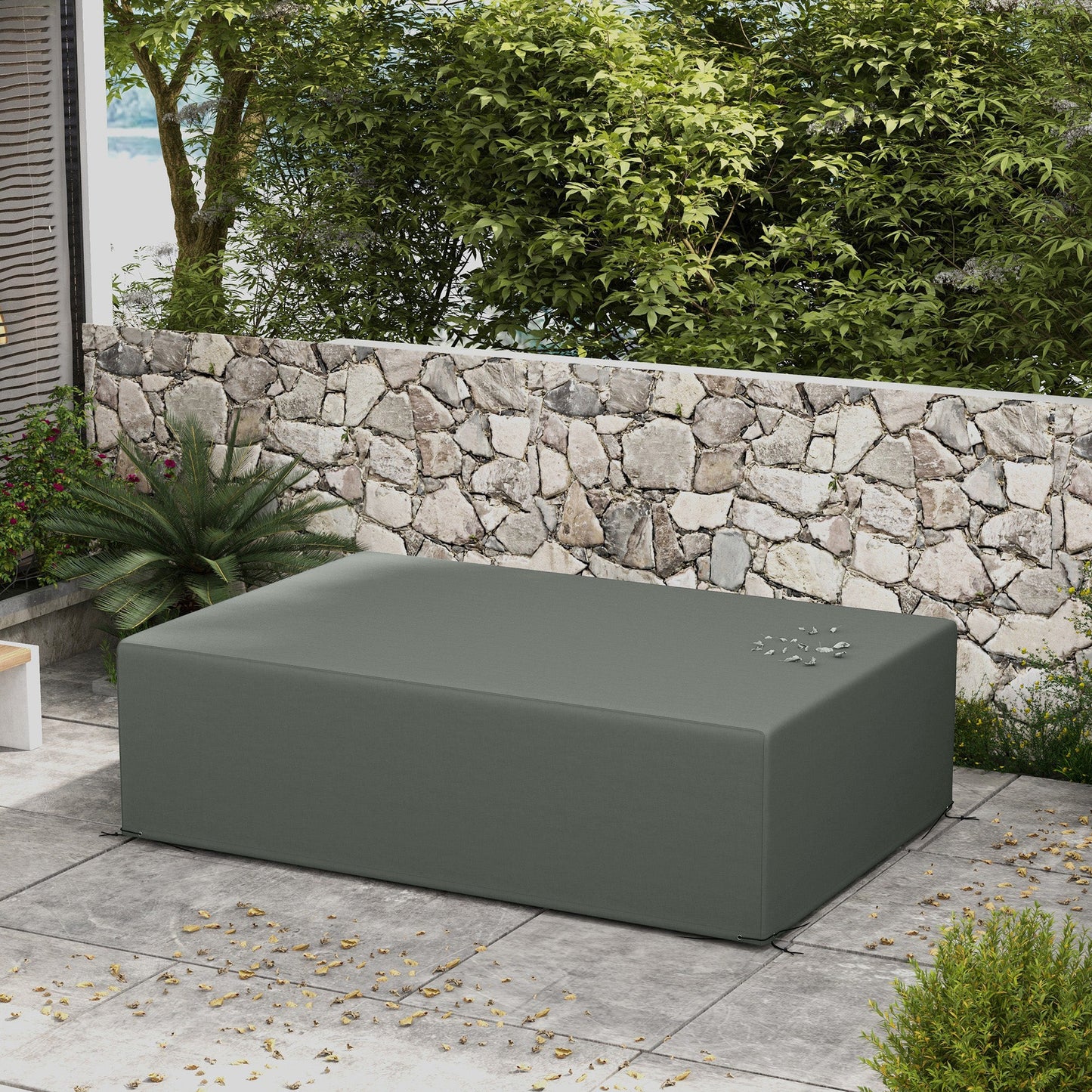 Patio Furniture Covers, Waterproof, Windproof and Anti-UV 300D Oxford Fabric Large Outdoor Furniture Cover for Outdoor Sectional Sofa Set, 97" x 65" x 26", Dark Grey