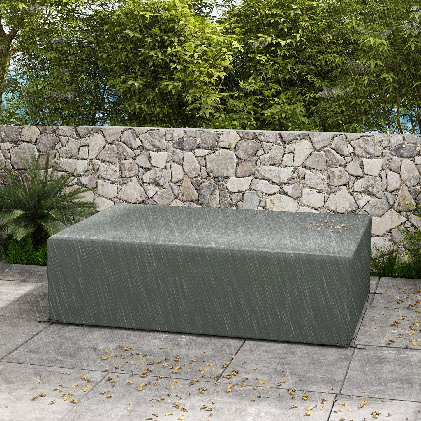 Patio Furniture Covers, Waterproof, Windproof and Anti-UV 300D Oxford Fabric Large Outdoor Furniture Cover for Outdoor Sectional Sofa Set, 97" x 65" x 26", Dark Grey