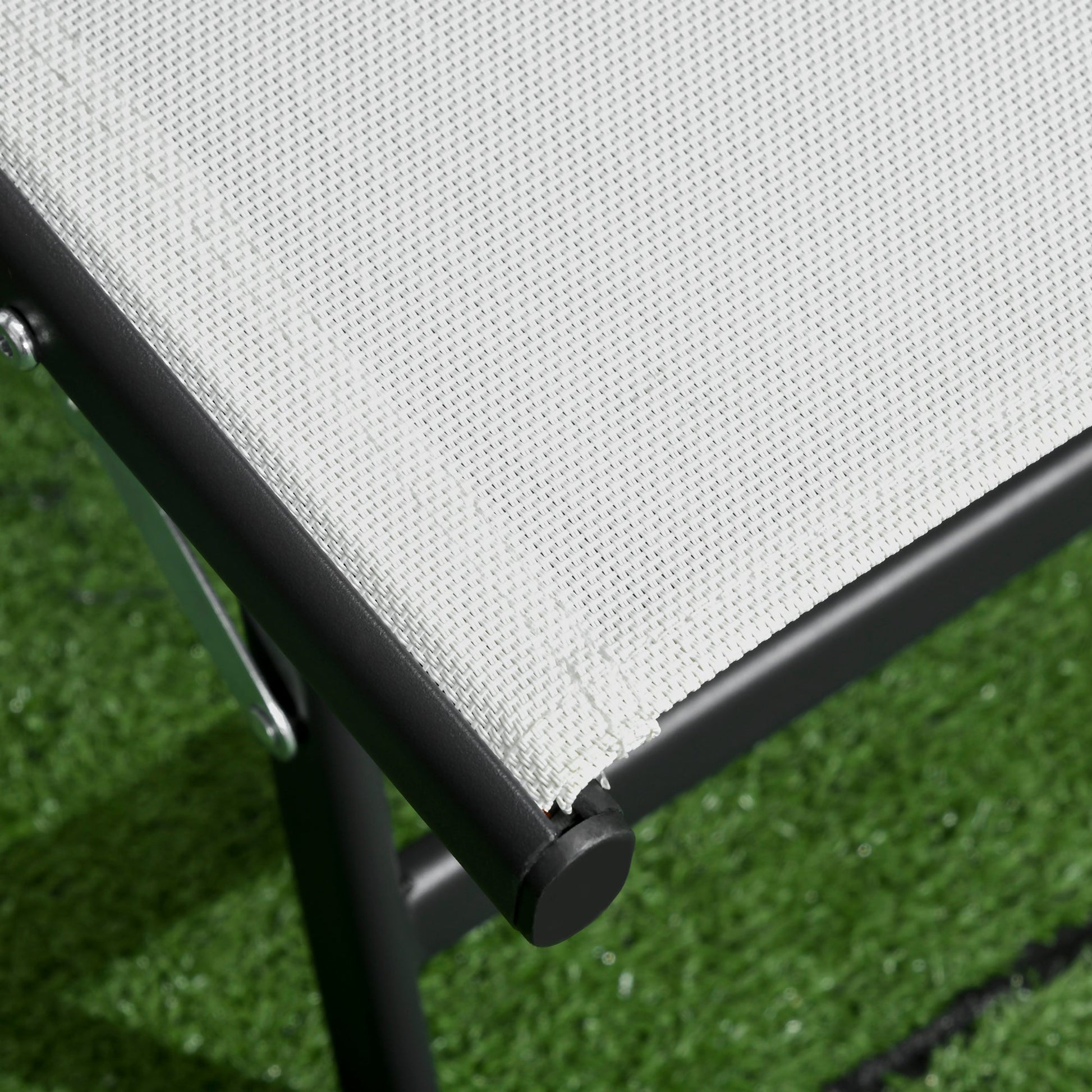 Lounge Chair Set of 2 with Wheels, Outdoor Chaise Lounge with 5-Level Adjustable Backrest for Garden, Backyard, Patio, Deck, Poolside, White