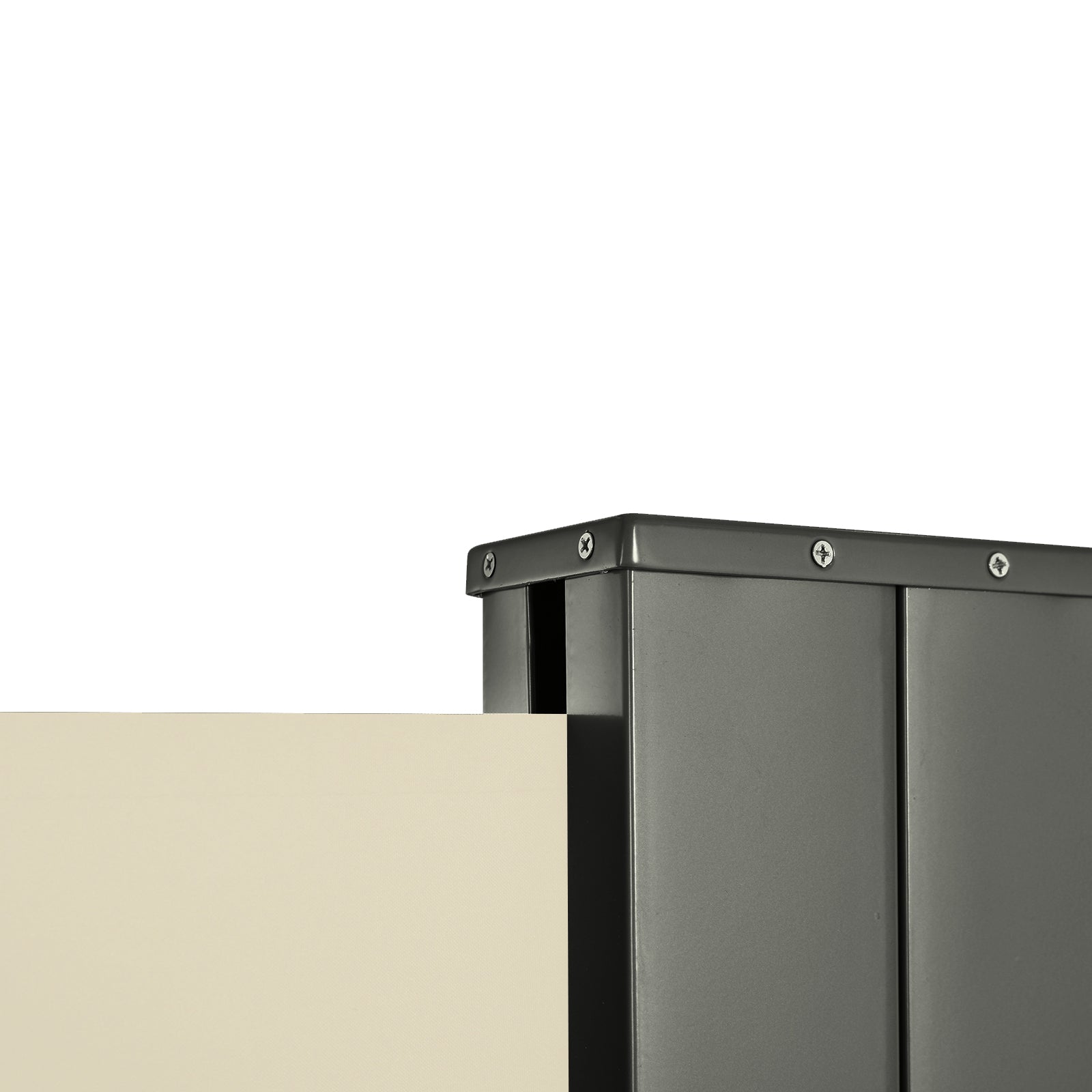 118" x 79" Retractable Side Awning Patio Outdoor Folding Privacy Screen with Resistance to UV Rays & Wind, Cream White