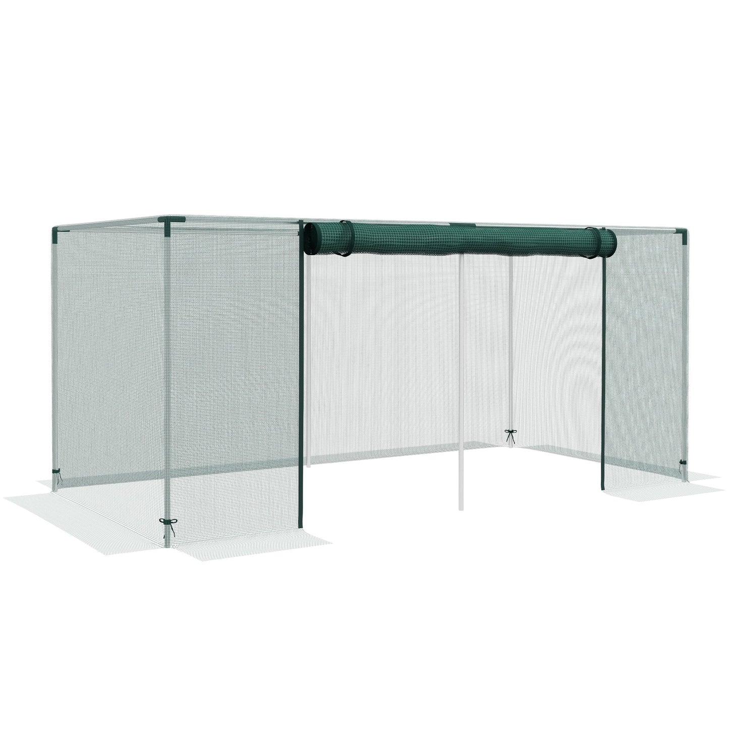 8' x 4' Crop Cage, Plant Protection Tent with Zippered Door and Galvanized Steel Frame, Fruit Cage Netting Cover for Garden, Yard, Lawn, Green