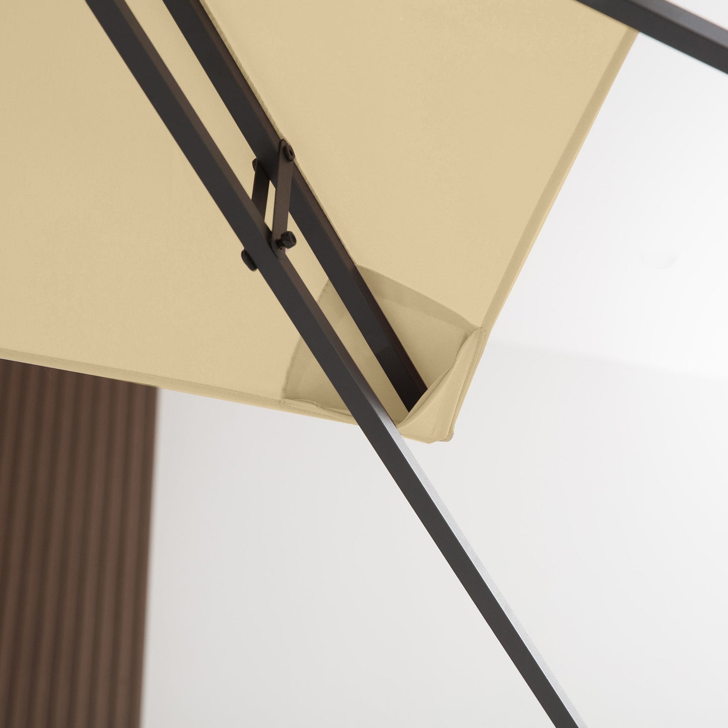 13.1' x 9.8' Gazebo Replacement Canopy 2 Tier Top UV Cover Pavilion Garden Patio Outdoor, Beige (TOP ONLY)