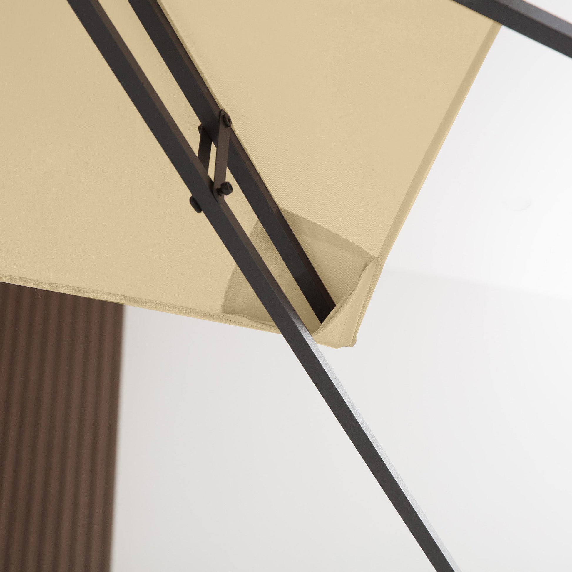 13.1' x 9.8' Gazebo Replacement Canopy 2 Tier Top UV Cover Pavilion Garden Patio Outdoor, Beige (TOP ONLY)
