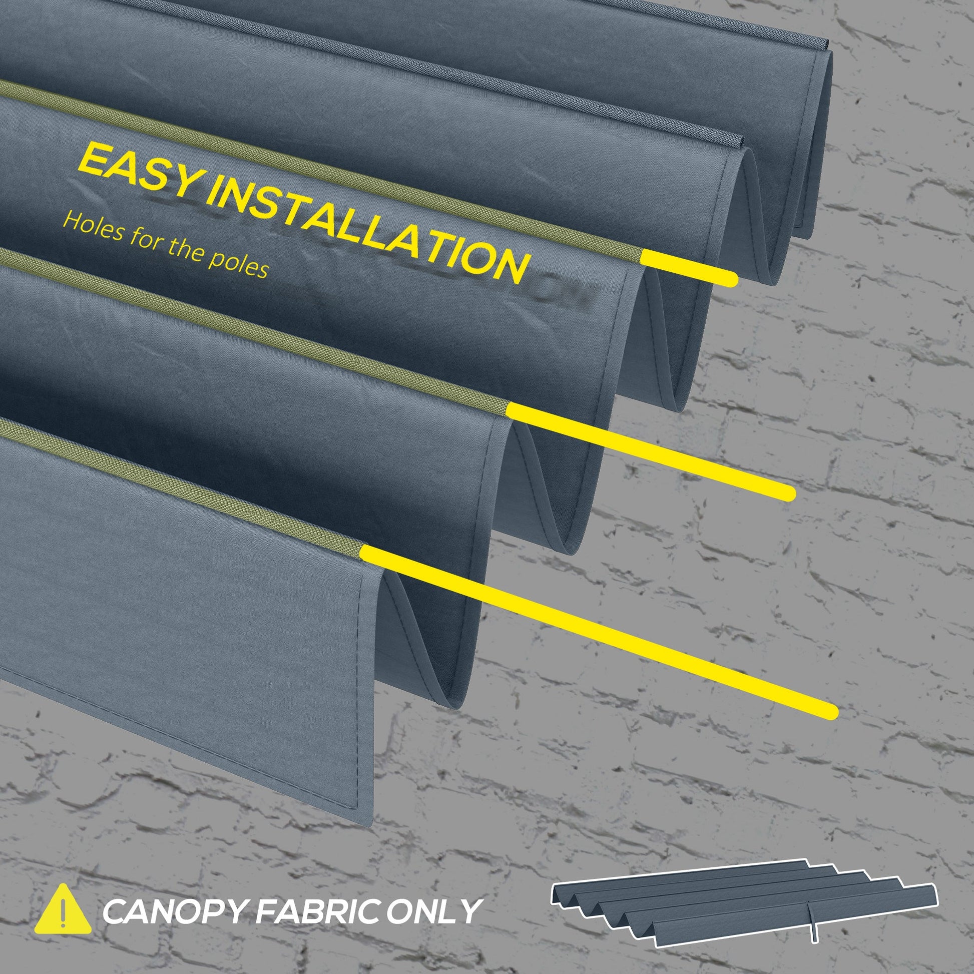 Retractable Pergola Canopy, Sun Shade Cover, UV30+ Protected Replacement Canopy Fabric for 9.8' x 7.1' Pergola, Dark Grey