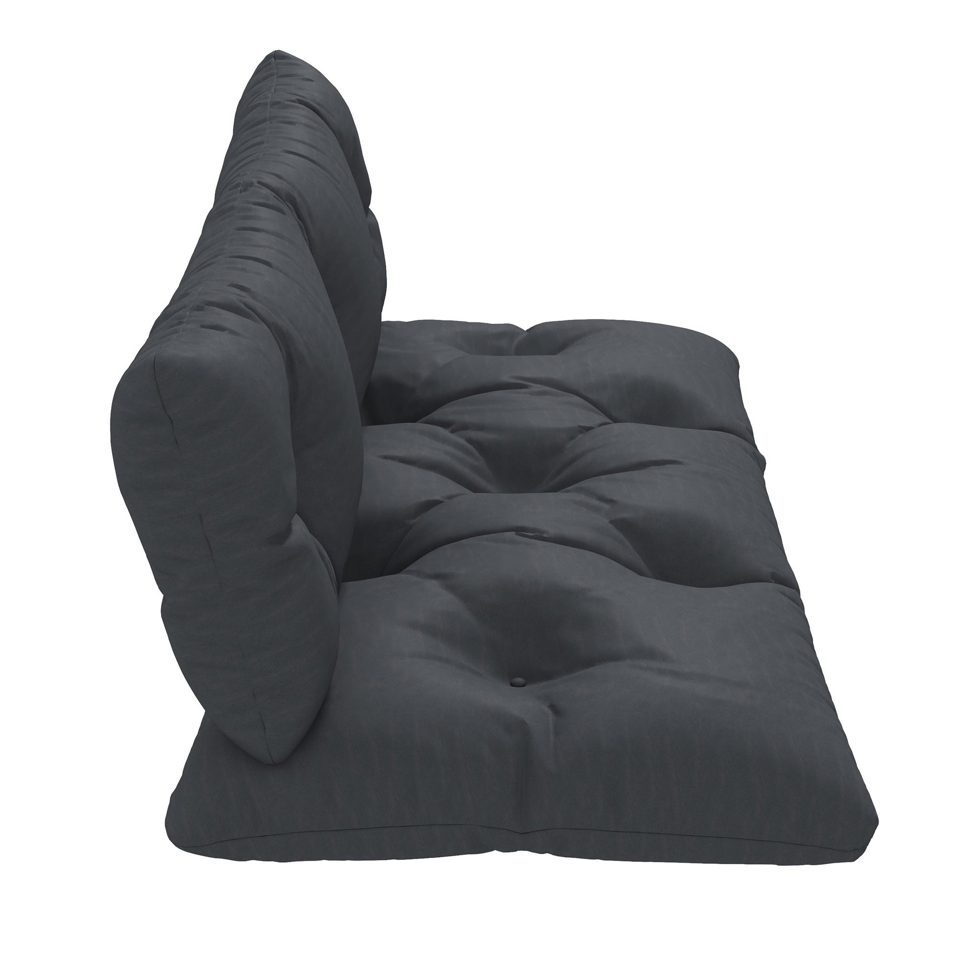 2 Seater 6" Thick Outdoor Seat Cushions with Back Cushion for Pallet, Loveseat Outdoor Furniture Cushions, Fade-Resistant Replacement Patio Cushions, Dark Grey