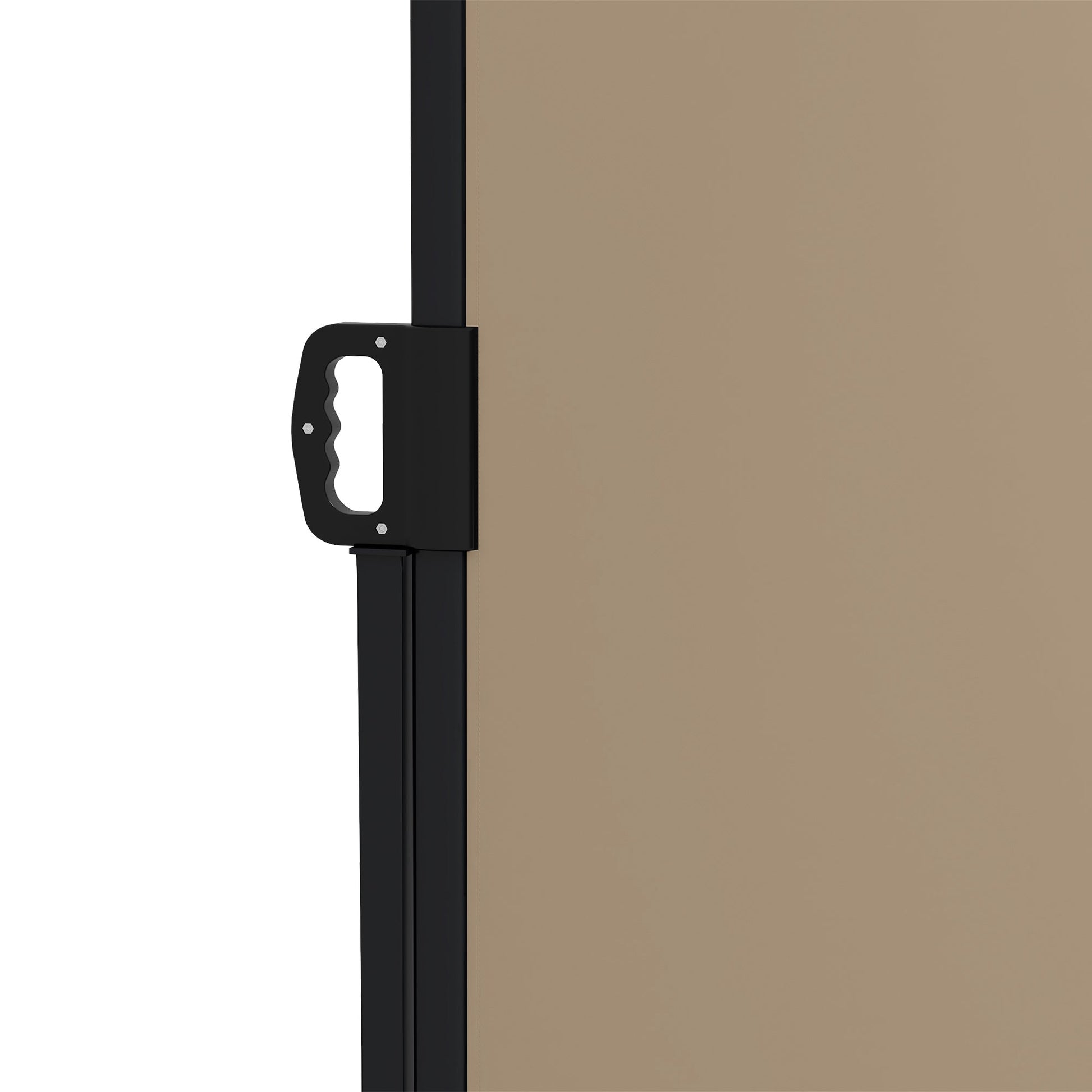 13' x 6' Retractable Side Awning, Garden Privacy Screen Divider, Full Cassette Windbreaker for Hot Tub, Balcony, Terrace, Pool, Khaki