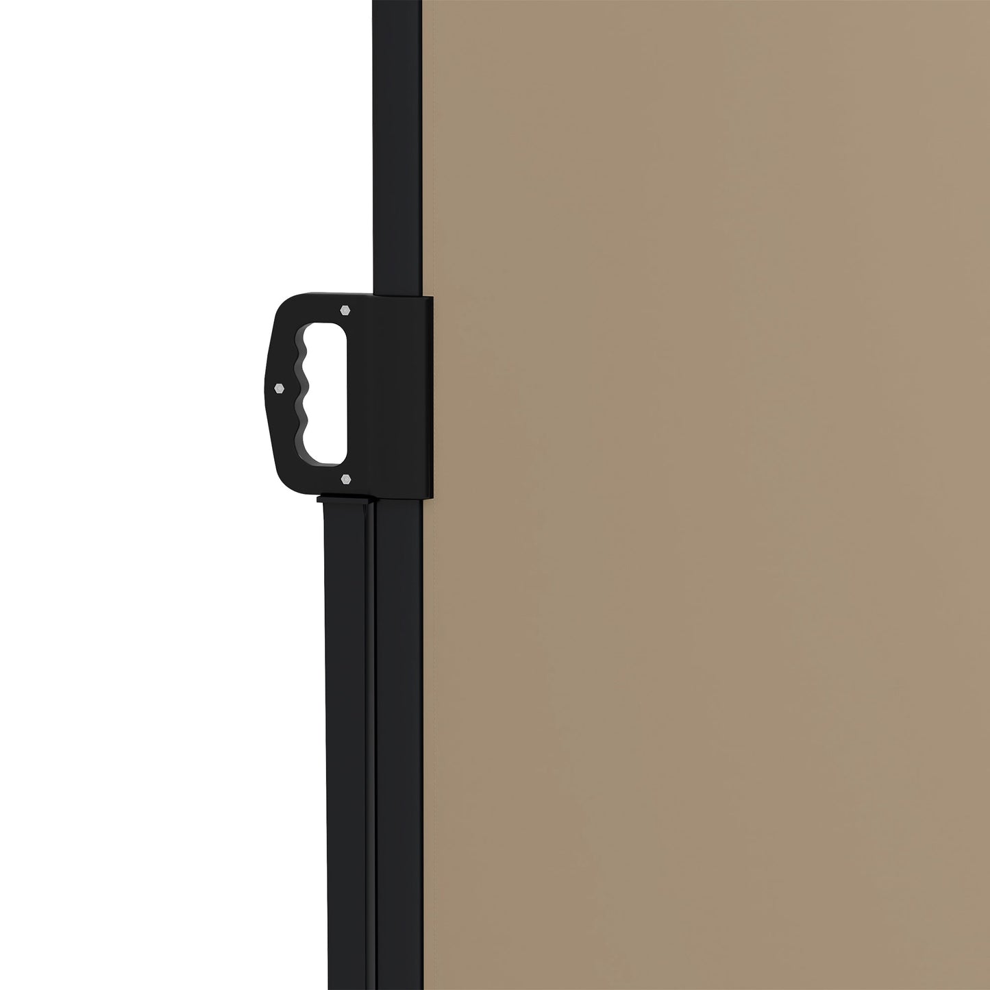13' x 6' Retractable Side Awning, Garden Privacy Screen Divider, Full Cassette Windbreaker for Hot Tub, Balcony, Terrace, Pool, Khaki