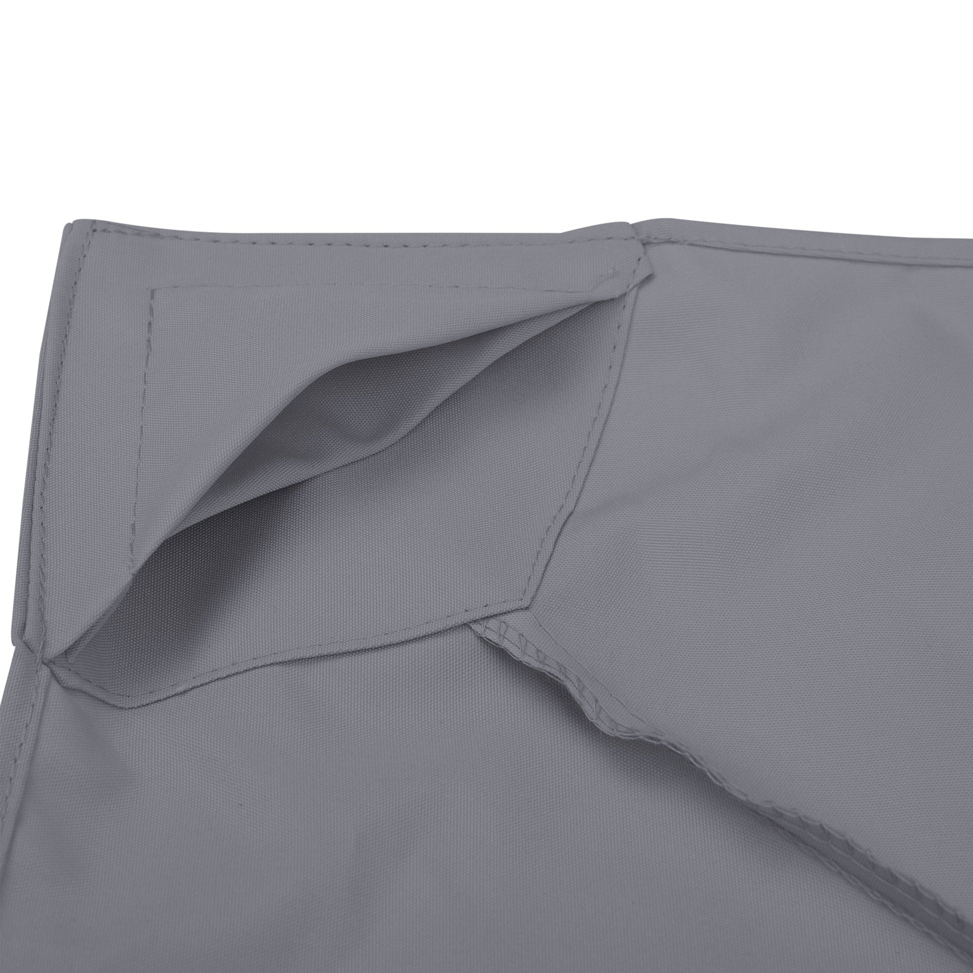 9.8' x 9.8' Square 2-Tier Gazebo Canopy Replacement Top Cover Outdoor Garden Sun Shade, Dark Grey