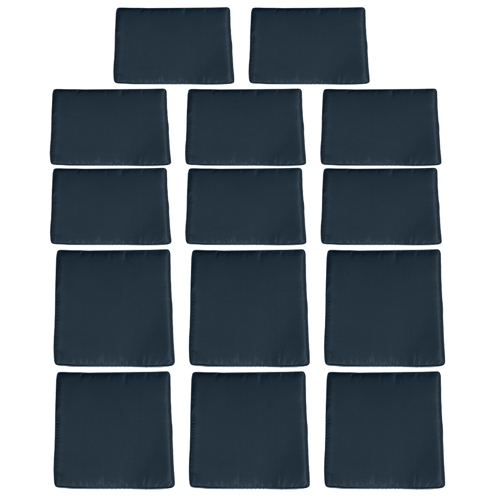 14Pcs Outdoor Cushion Covers, Patio Cushion Covers Replacement for Rattan Sofa Set - No Cushion Included, Dark Blue