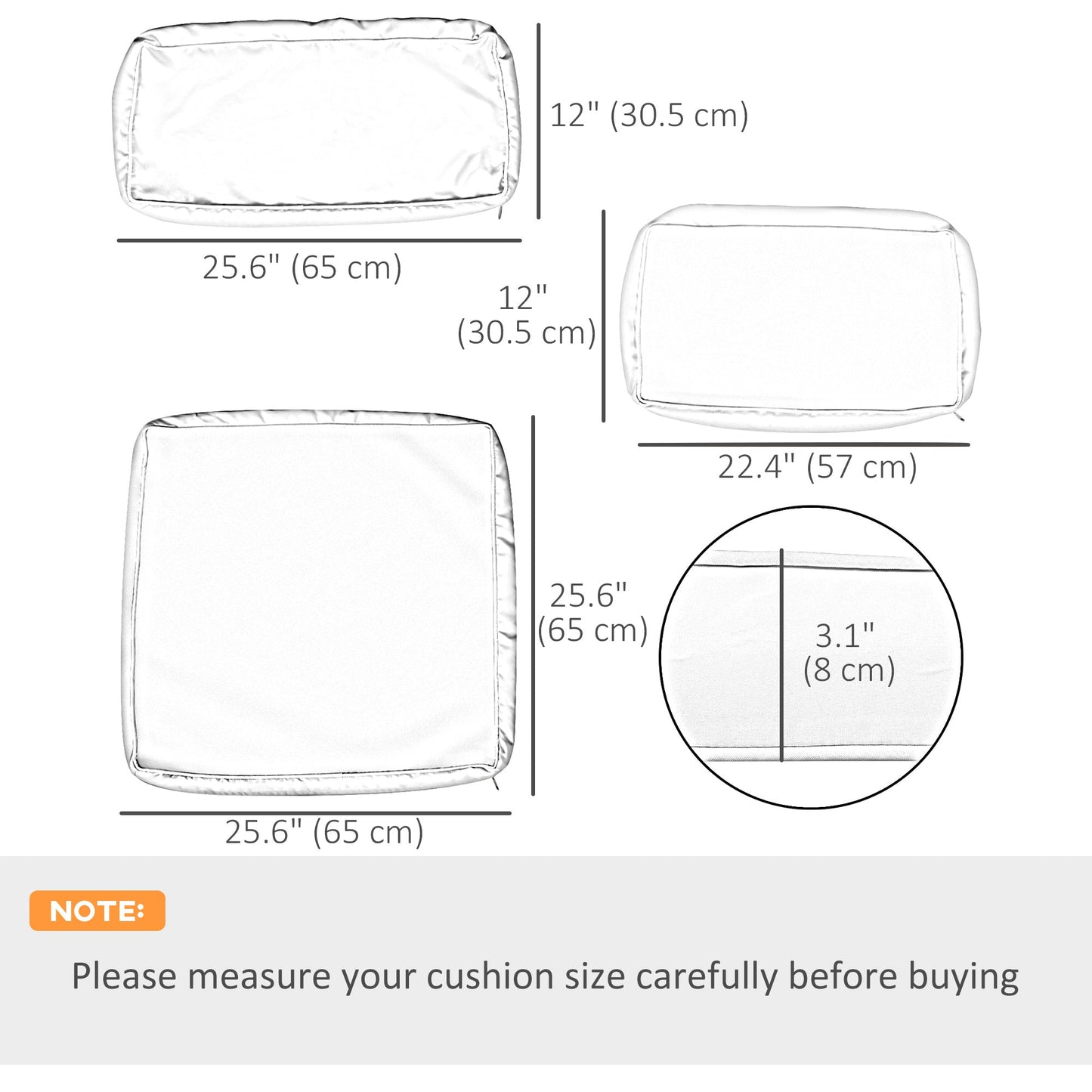 14Pcs Outdoor Cushion Covers, Patio Cushion Covers Replacement for Rattan Sofa Set - No Cushion Included, Dark Blue