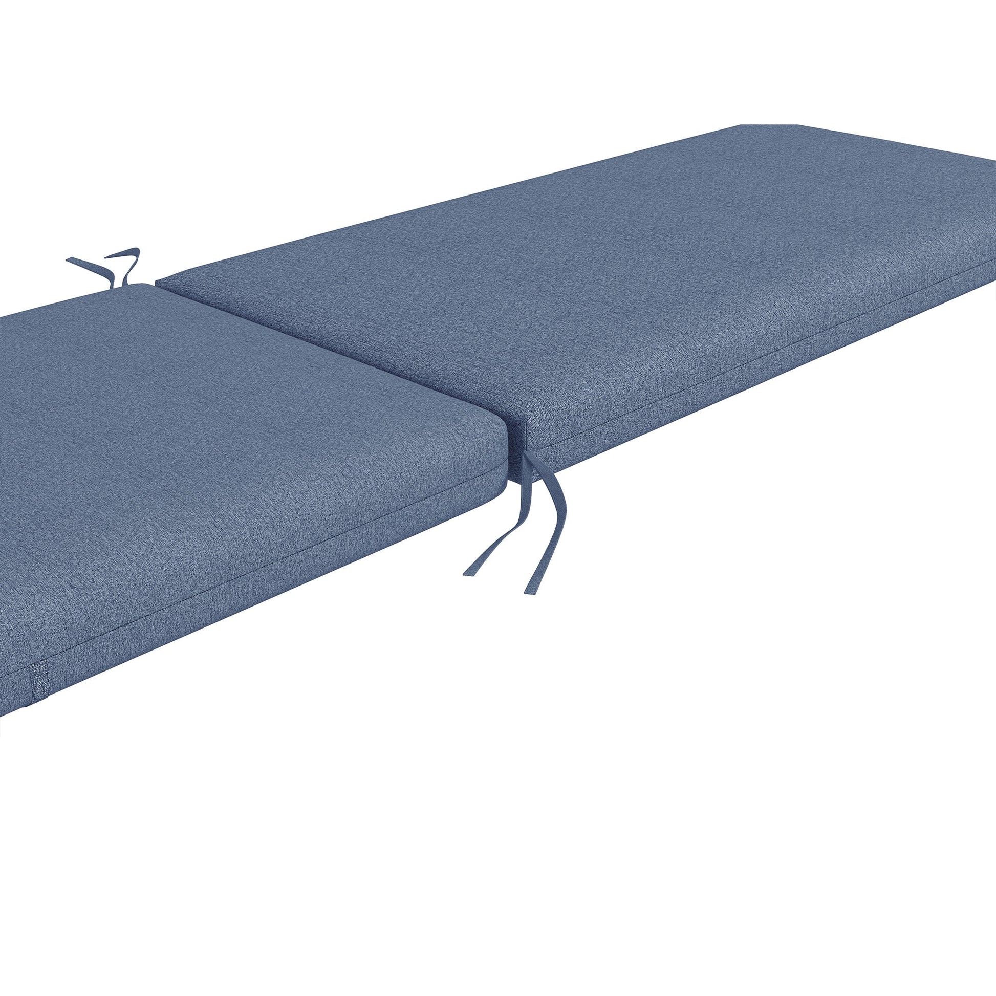 2-Piece Patio Chair Cushions Pillows, Seat Replacement Patio Cushions Set with Ties for Indoor Outdoor Garden Furniture, Navy Blue