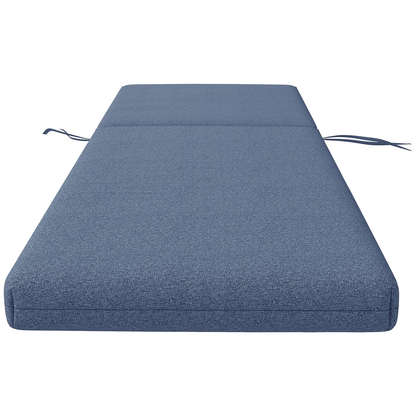 2-Piece Patio Chair Cushions Pillows, Seat Replacement Patio Cushions Set with Ties for Indoor Outdoor Garden Furniture, Navy Blue
