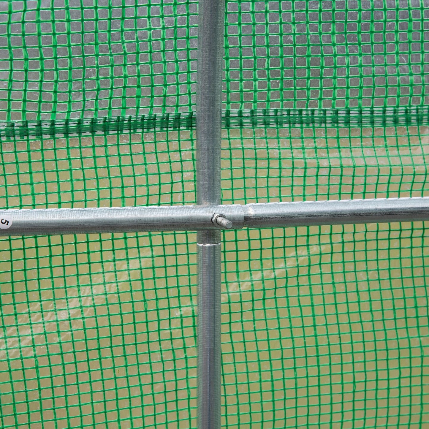 10' x 11' x 7' Walk-in Greenhouse Outdoor Plant Tunnel Warm Hot House w/ Roll Up Door and 6 Mesh Windows, Steel Frame, Green
