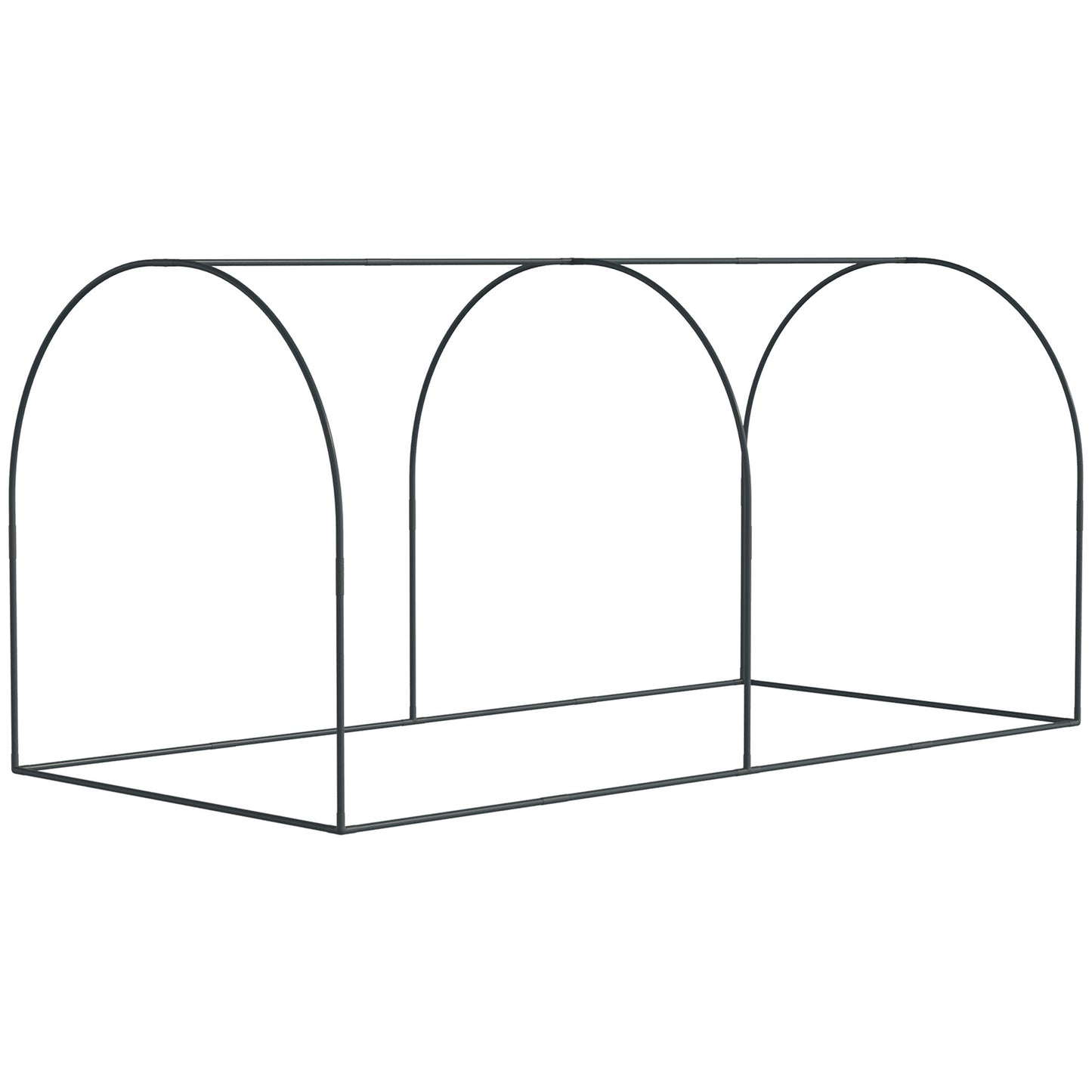 8' x 4' Crop Cage, Plant Protection Tent, with Two Zippered Doors and 4 Ground Stakes, for Garden, Yard, Lawn, Black