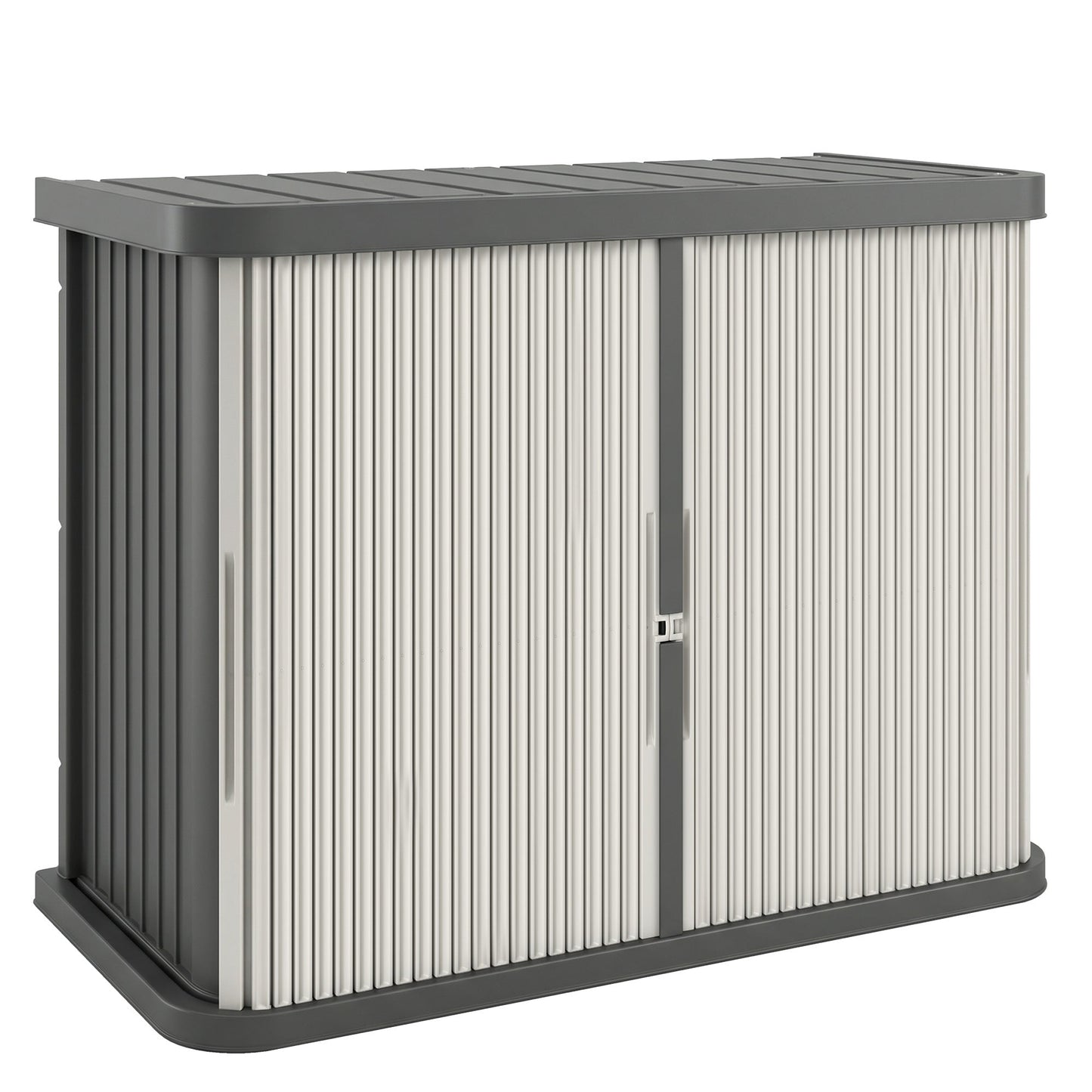 127 Gallon Outdoor Storage Box, Plastic Deck Box, Splash-Resistant & UV Resistant Garden Storage Container for Patio, Porch, Poolside, Light Brown