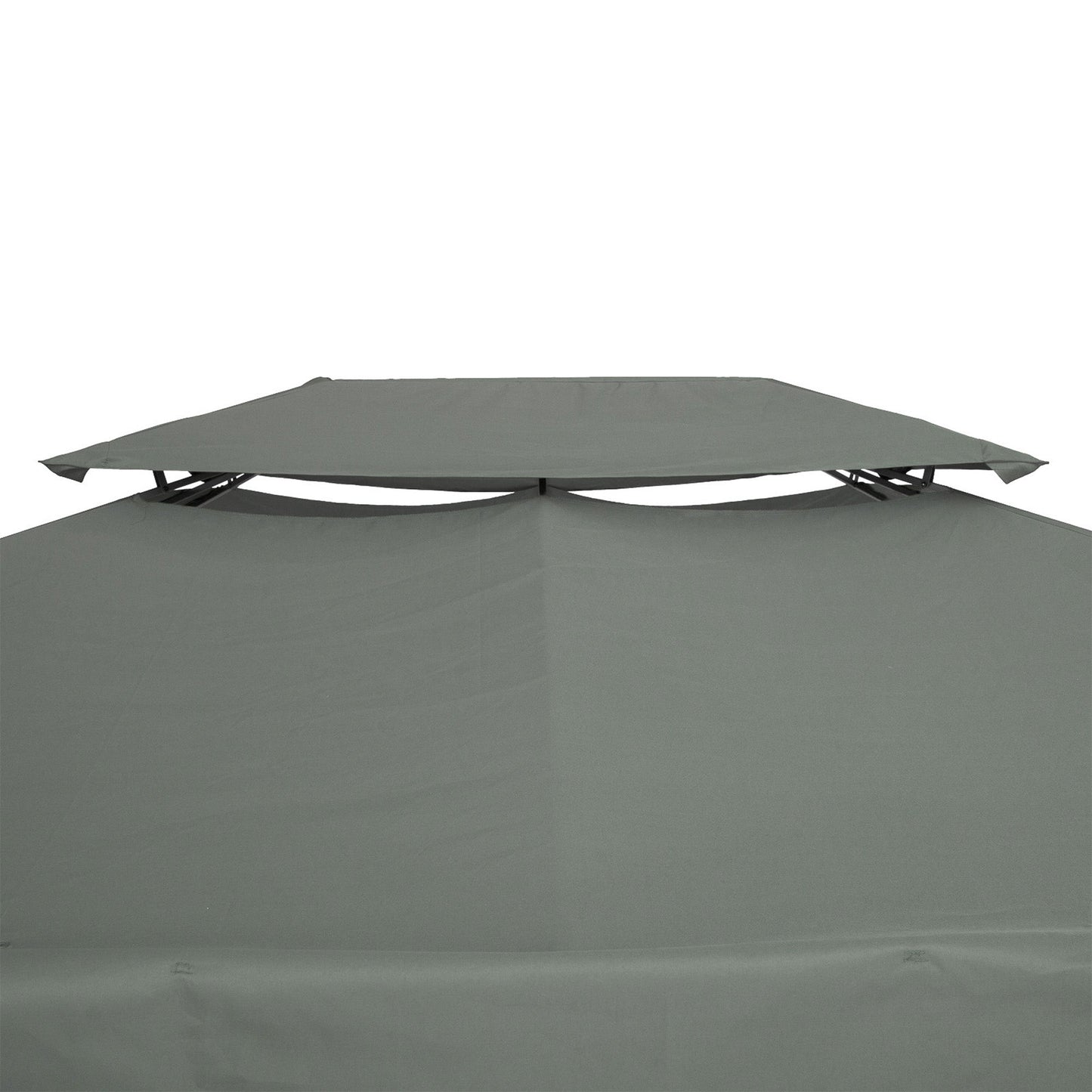 13.1' x 9.8' Gazebo Replacement Canopy 2 Tier Top UV Cover Pavilion Garden Patio Outdoor, Deep Grey (TOP ONLY)