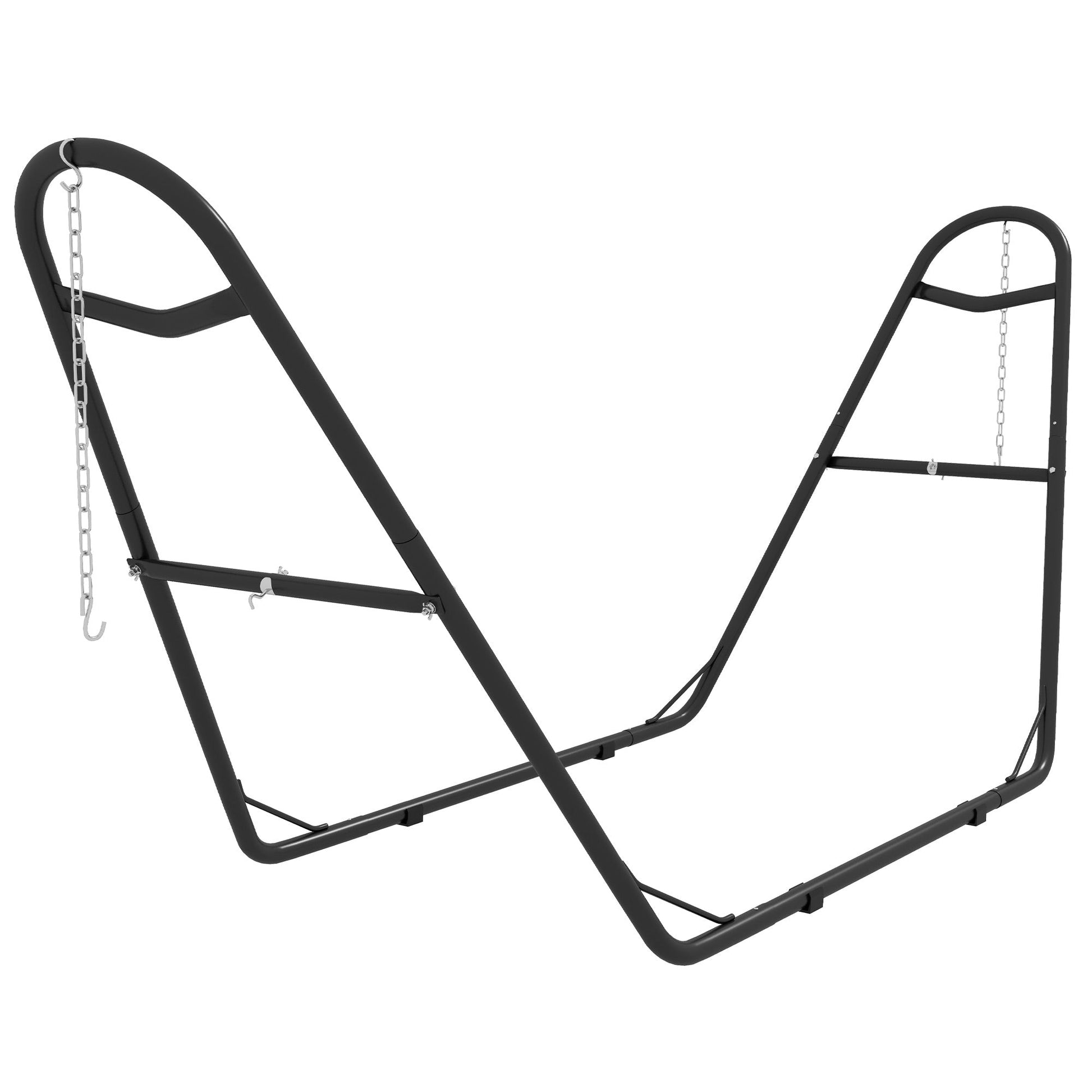 10.3ft Hammock Stand, Adjustable Hammock Stand Fits 9-14 ft Hammocks, Heavy Duty 450 lbs Capacity, Black