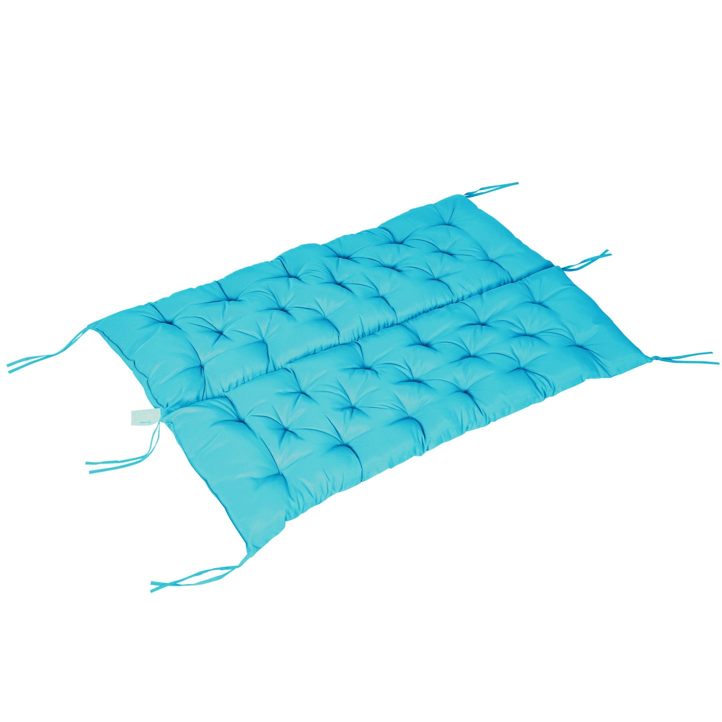 Porch Swing Cushion Garden Bench Cushion with Backrest, Non-Slip 3-Seater Thick Pad, Swing Chair Mat Replacement for Indoor and Outdoor, 59.1" x 38.6", Turquoise