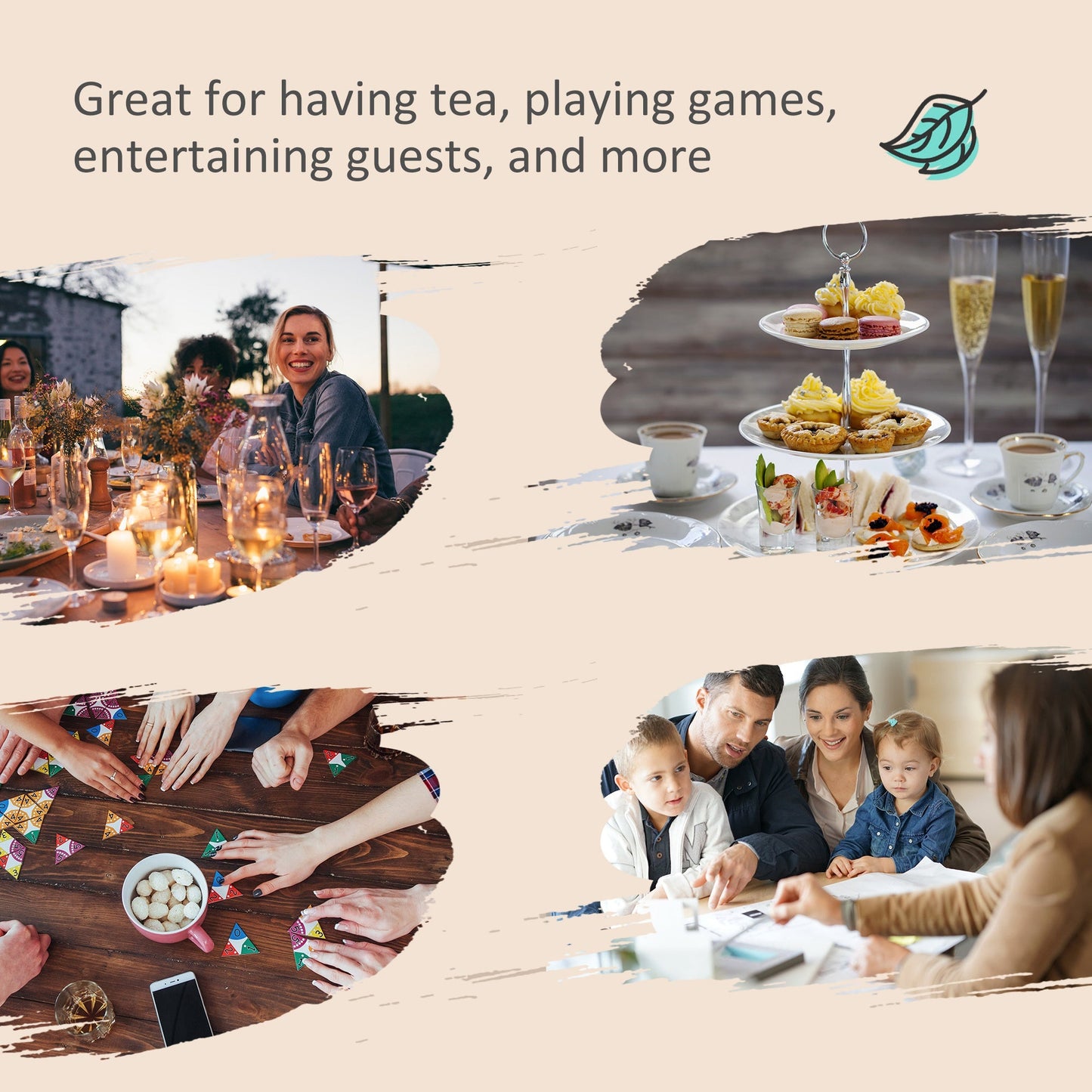 8 Pieces Patio Dining Set with Umbrella, Aluminum Frame Outdoor Patio Furniture Set with 6 Sling Chairs and Glass Top Rectangle Dining Table, Cream White