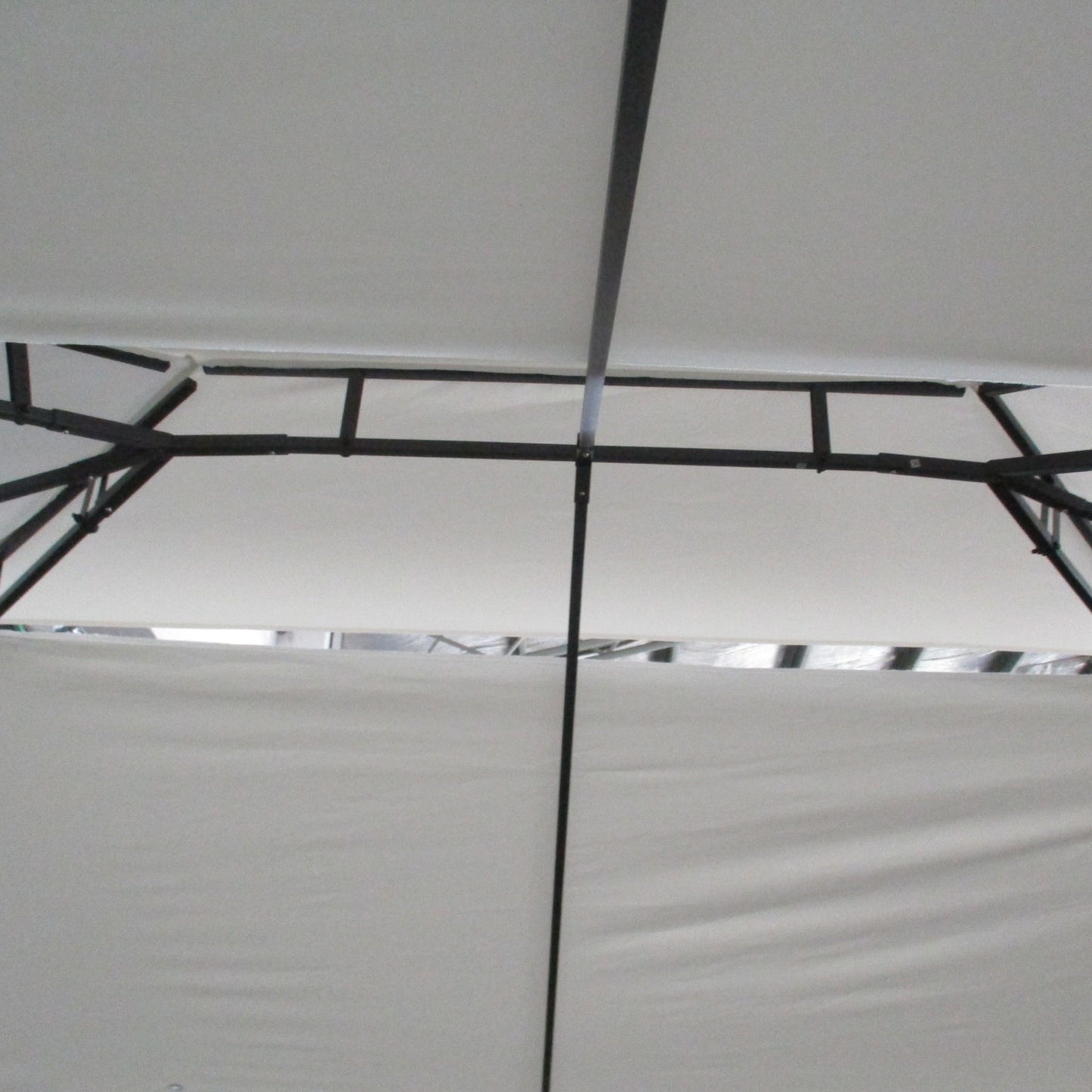 10' x 13' Outdoor Gazebo, Double Roof Patio Gazebo Canopy Shelter with Screen Decorate Corner Frame for Garden, Lawn, Backyard and Deck, White