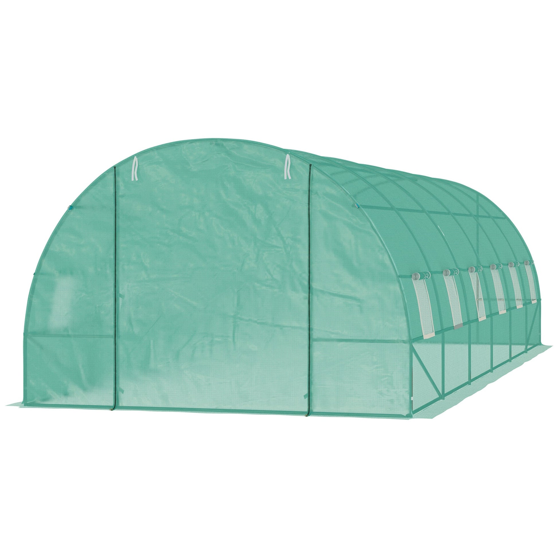 26' x 10' x 6.6' Large Walk in Tunnel Greenhouse Garden Plant Seed Green House Premium Steel Frame, Dark Green
