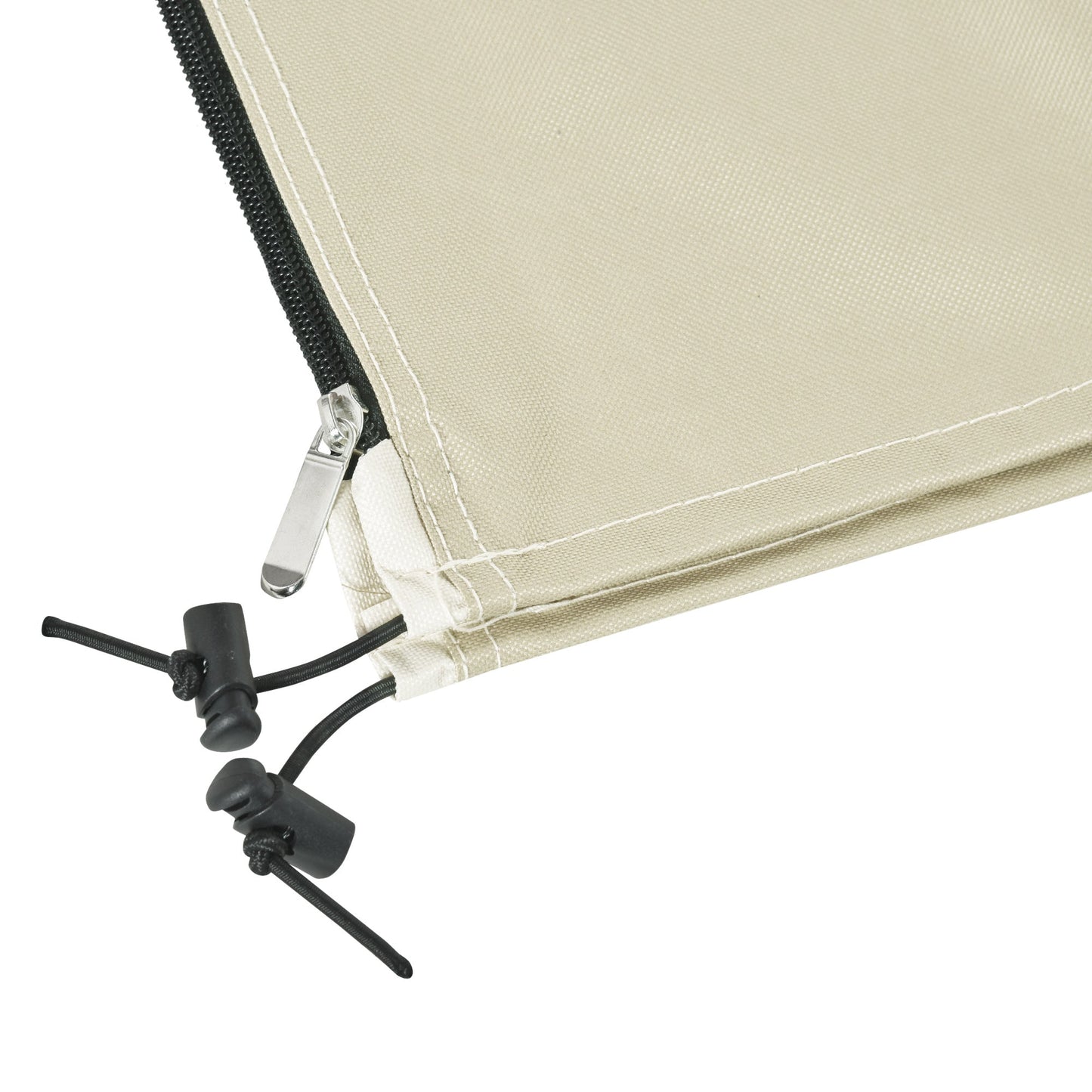 Waterproof Patio Umbrella Cover for 10ft to 13ft Outdoor Offset Umbrella with Zipper, Beige and Coffee